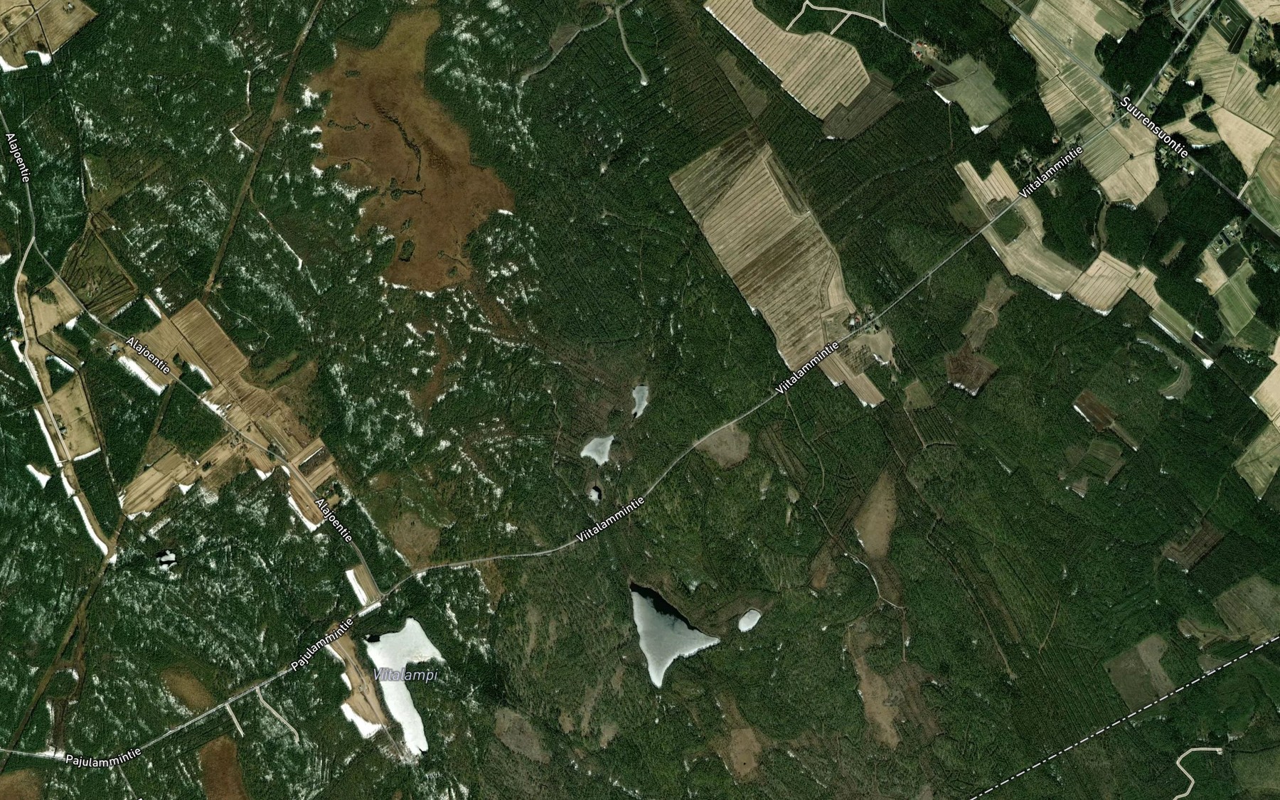 Satellite map of the Talvitielampi