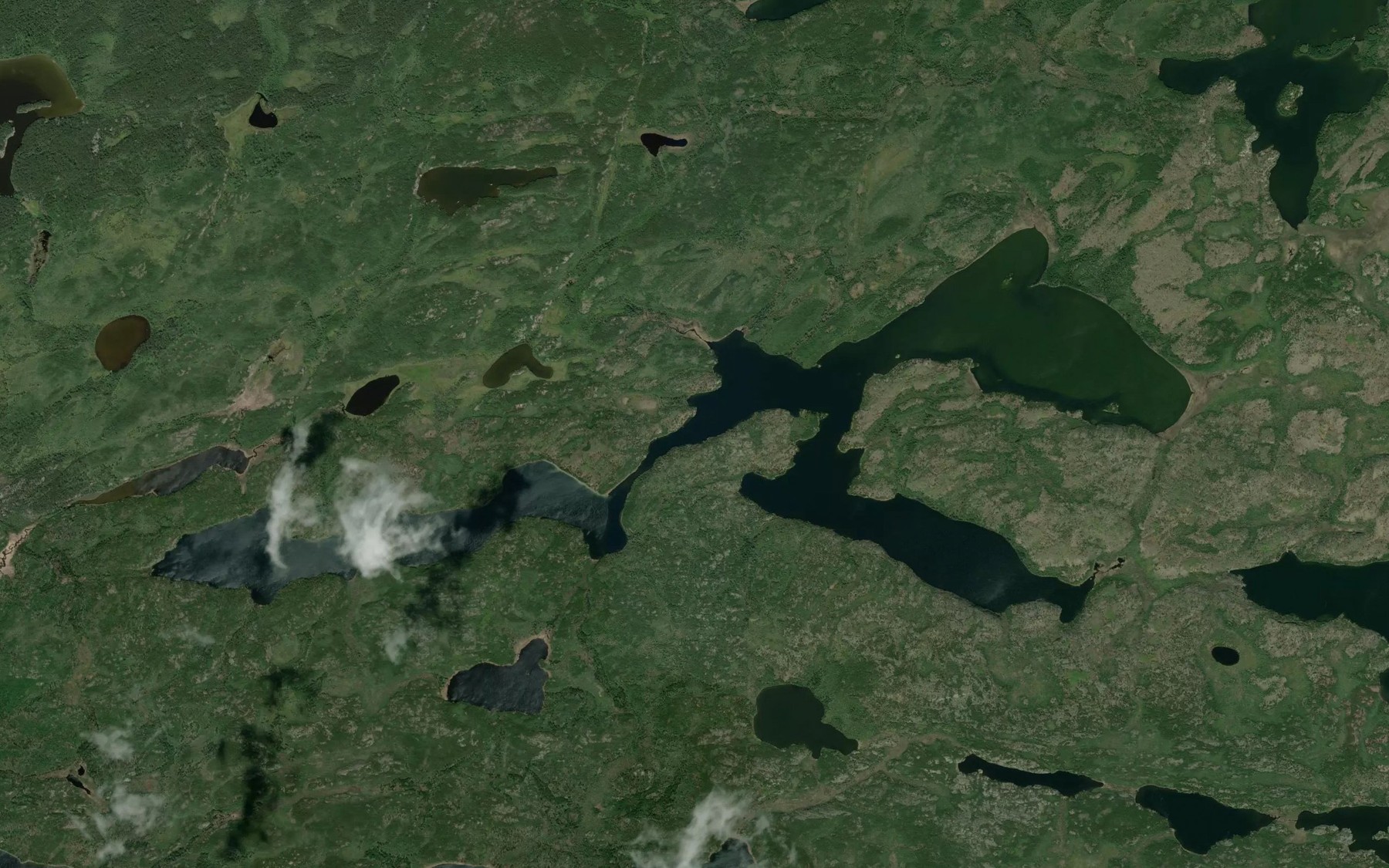 Satellite map of the MacVicar Lake