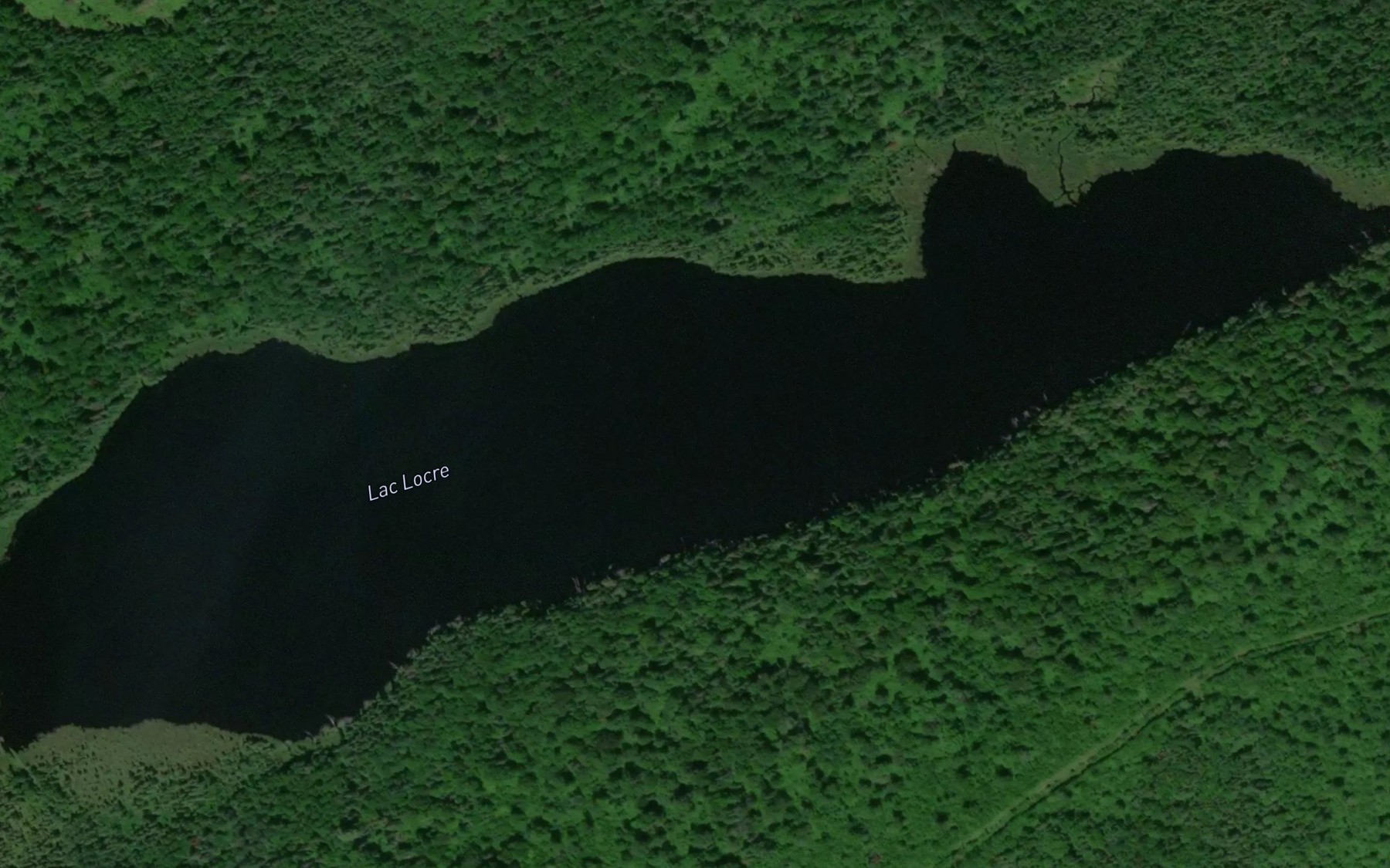 Satellite map of the Lac Locre