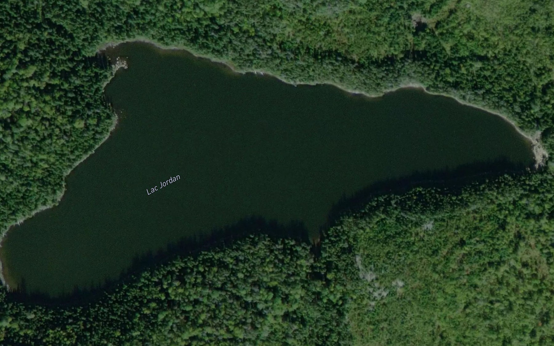 Satellite map of the Lac Jordan