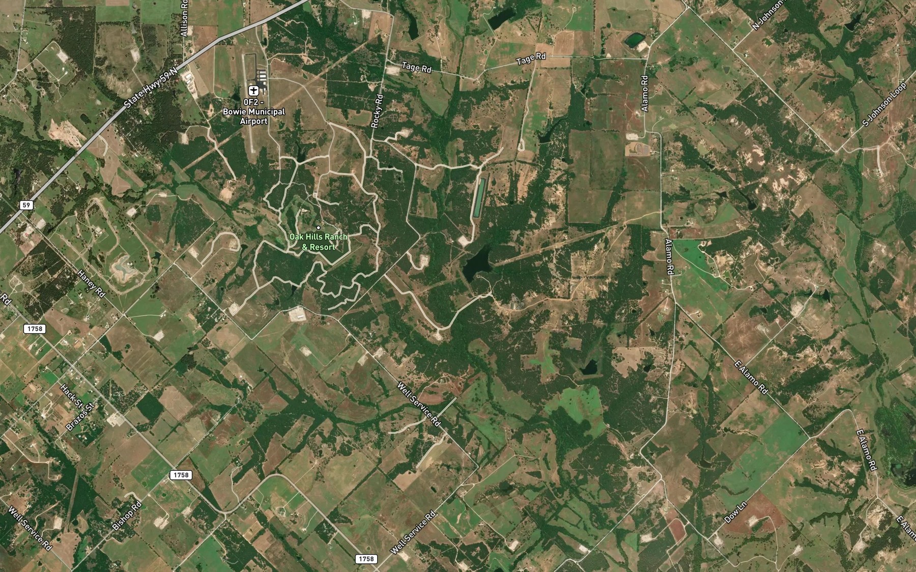 Satellite map of the Soil Conservation Service Site 1c Reservoir