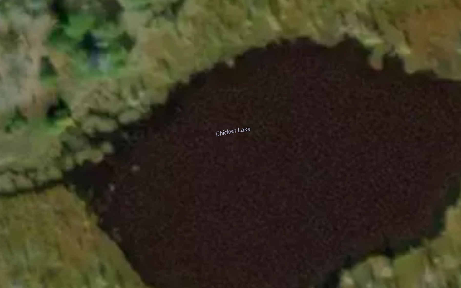 Satellite map of the Chicken Lake