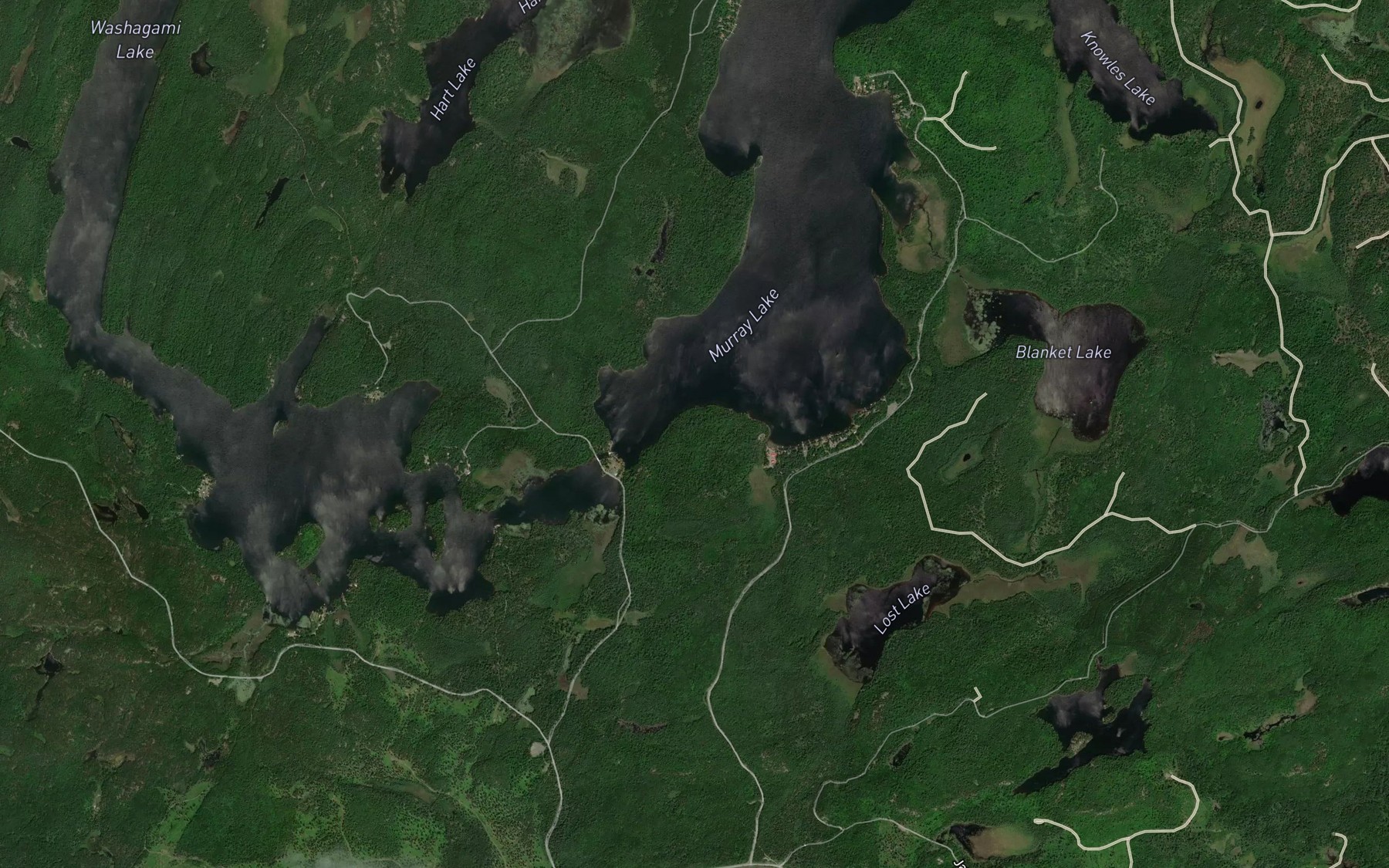 Satellite map of the Lac Murray