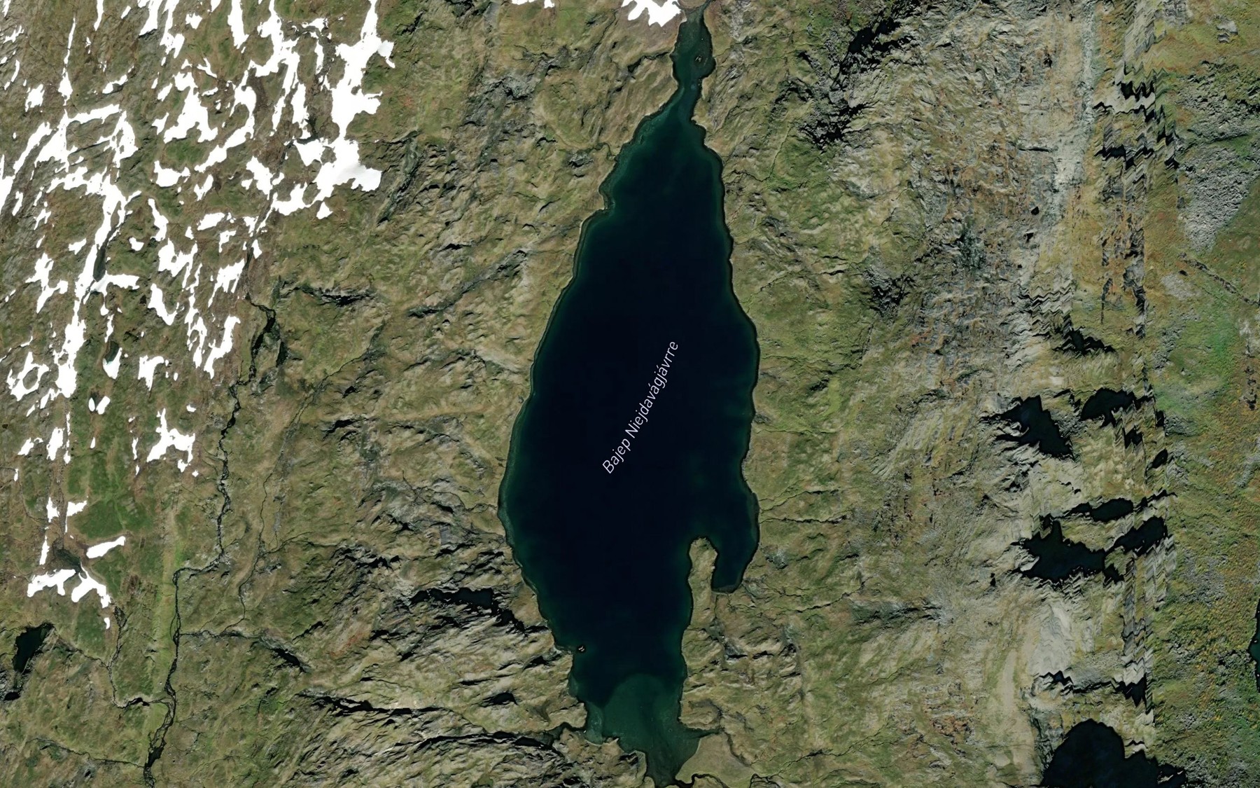 Satellite map of the Nieidavakkejavri,bajit