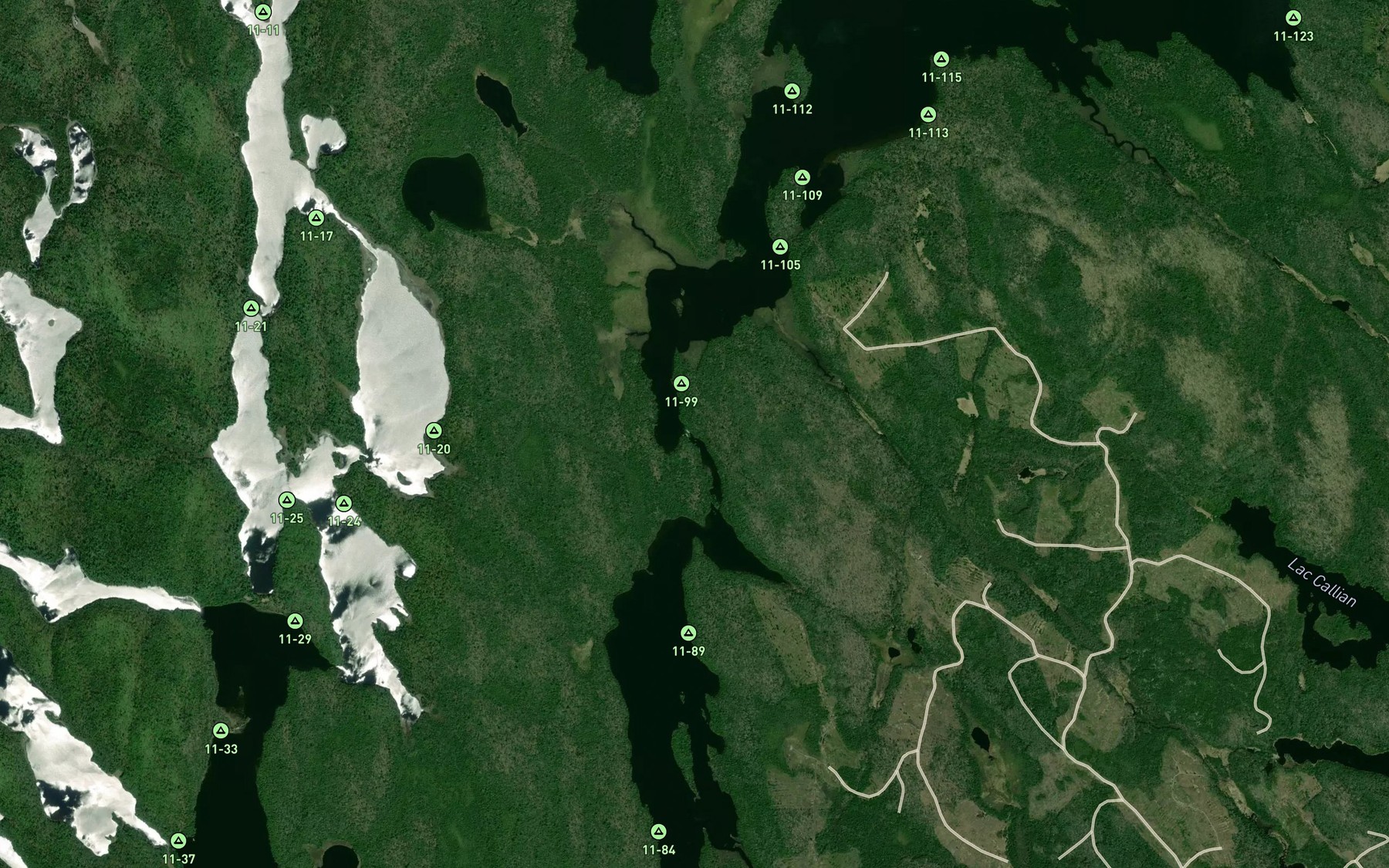 Satellite map of the Ruisseau Antostagan
