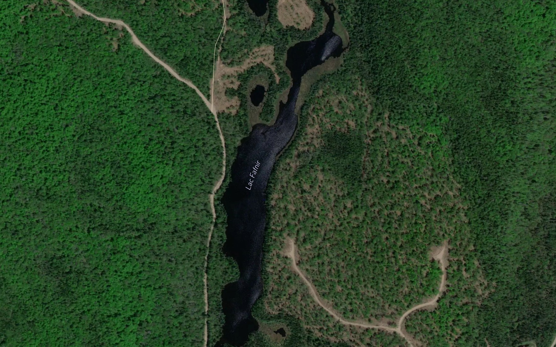 Satellite map of the Lac Fafnir