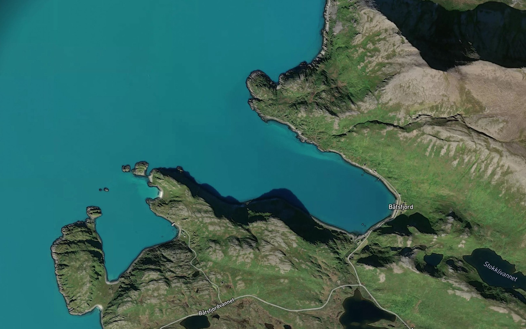 Satellite map of the Batsfjorden