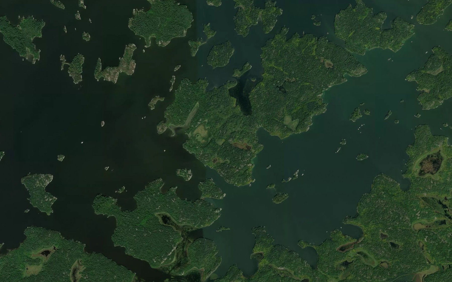 Satellite map of the Big Marsh Narrows