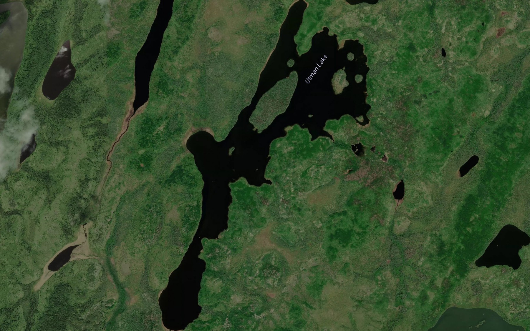 Satellite map of the Utman Lake