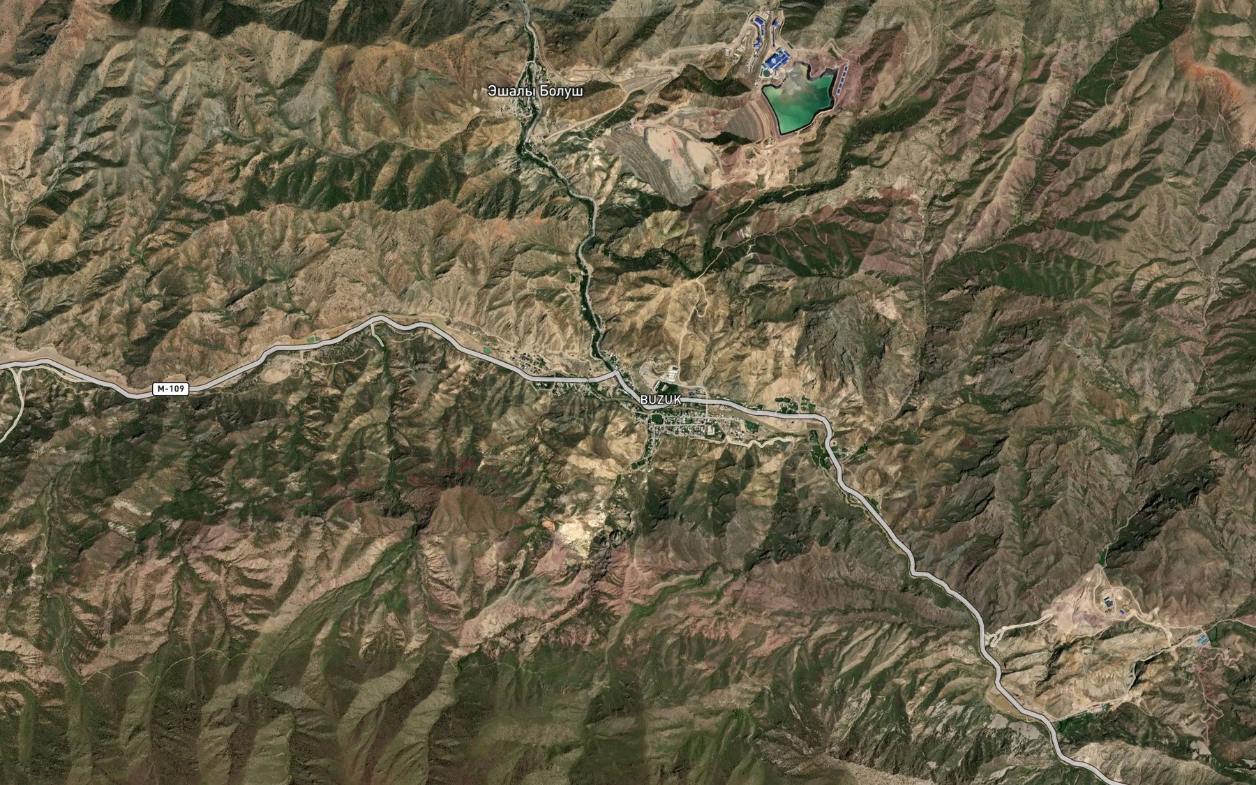 Satellite map of the Terek-Say