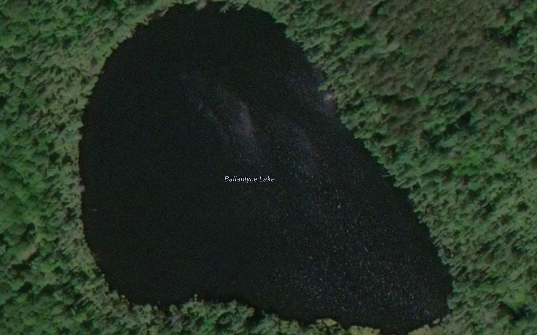 Satellite map of the Ballantyne Lake