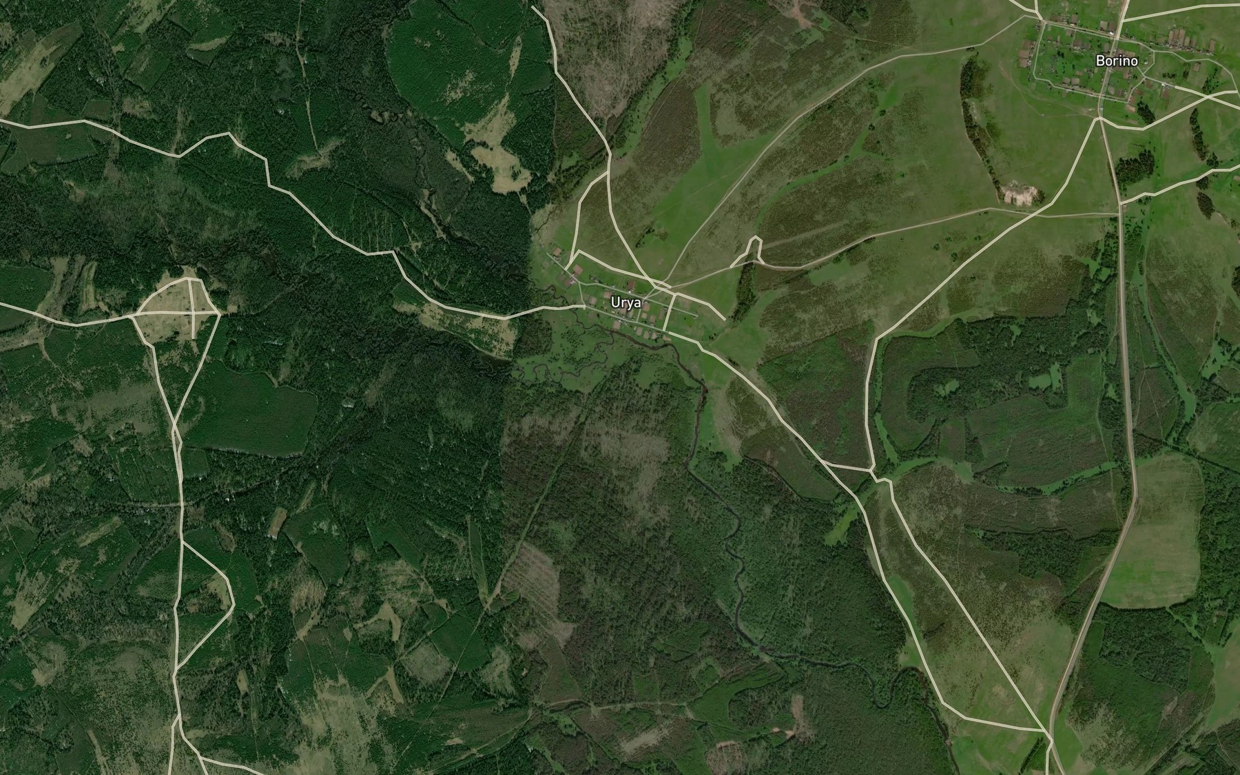 Satellite map of the Ur'ya