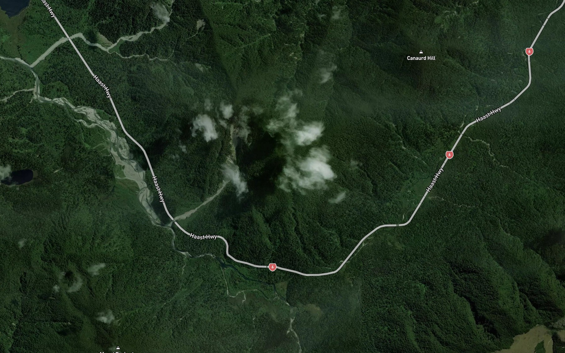 Satellite map of the Quad Creek