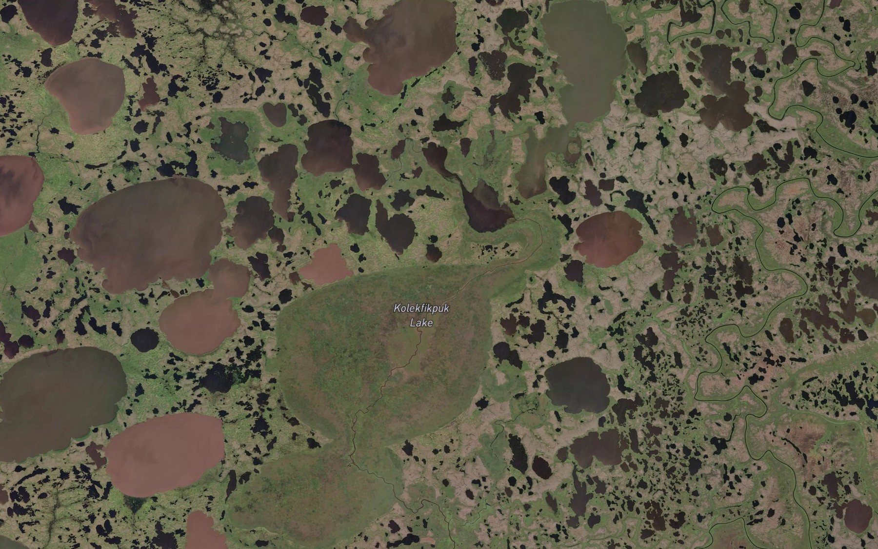 Satellite map of the Kolekfikpuk Lake