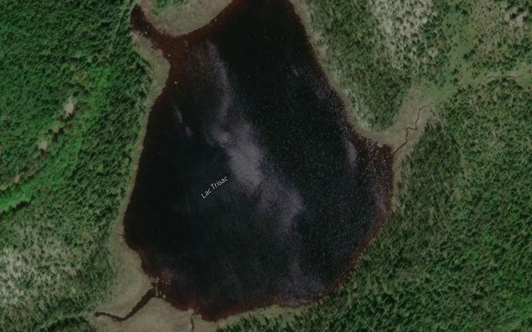 Satellite map of the Lac Trisac