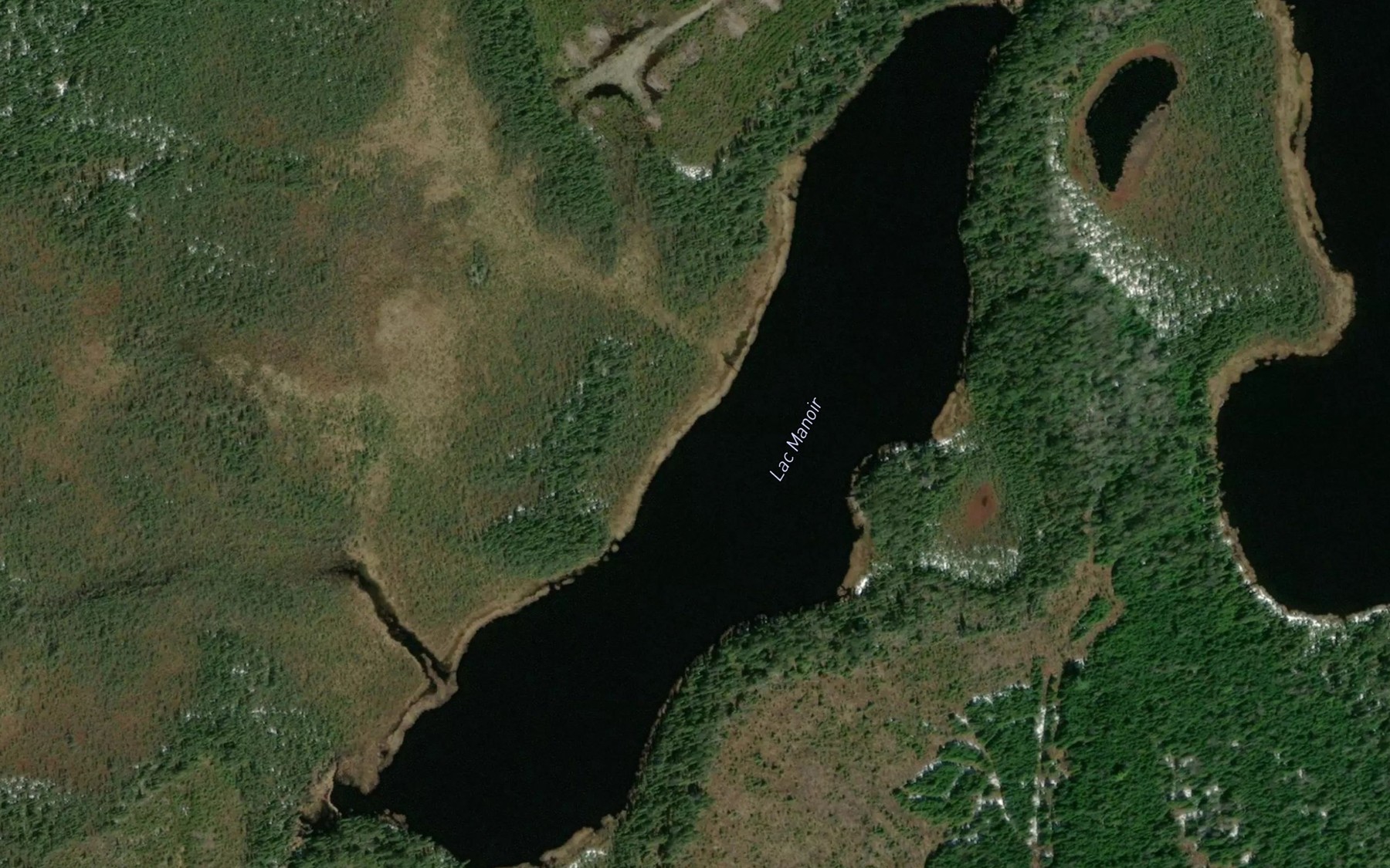 Satellite map of the Lac Manoir