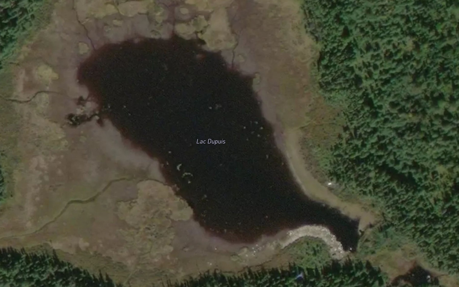 Satellite map of the Lac Dupuis