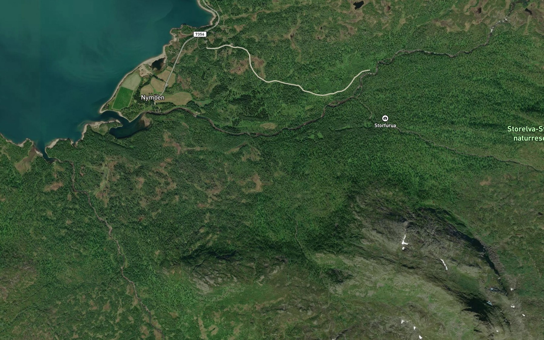 Satellite map of the Tverrbekken,vestre