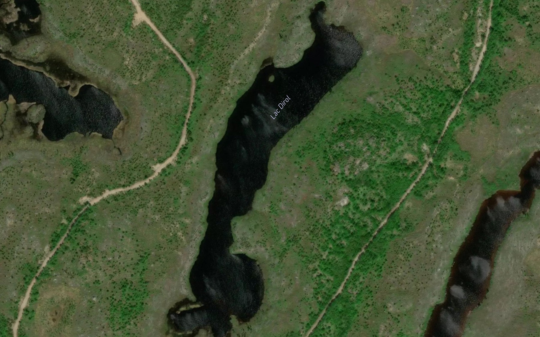 Satellite map of the Lac Dirol