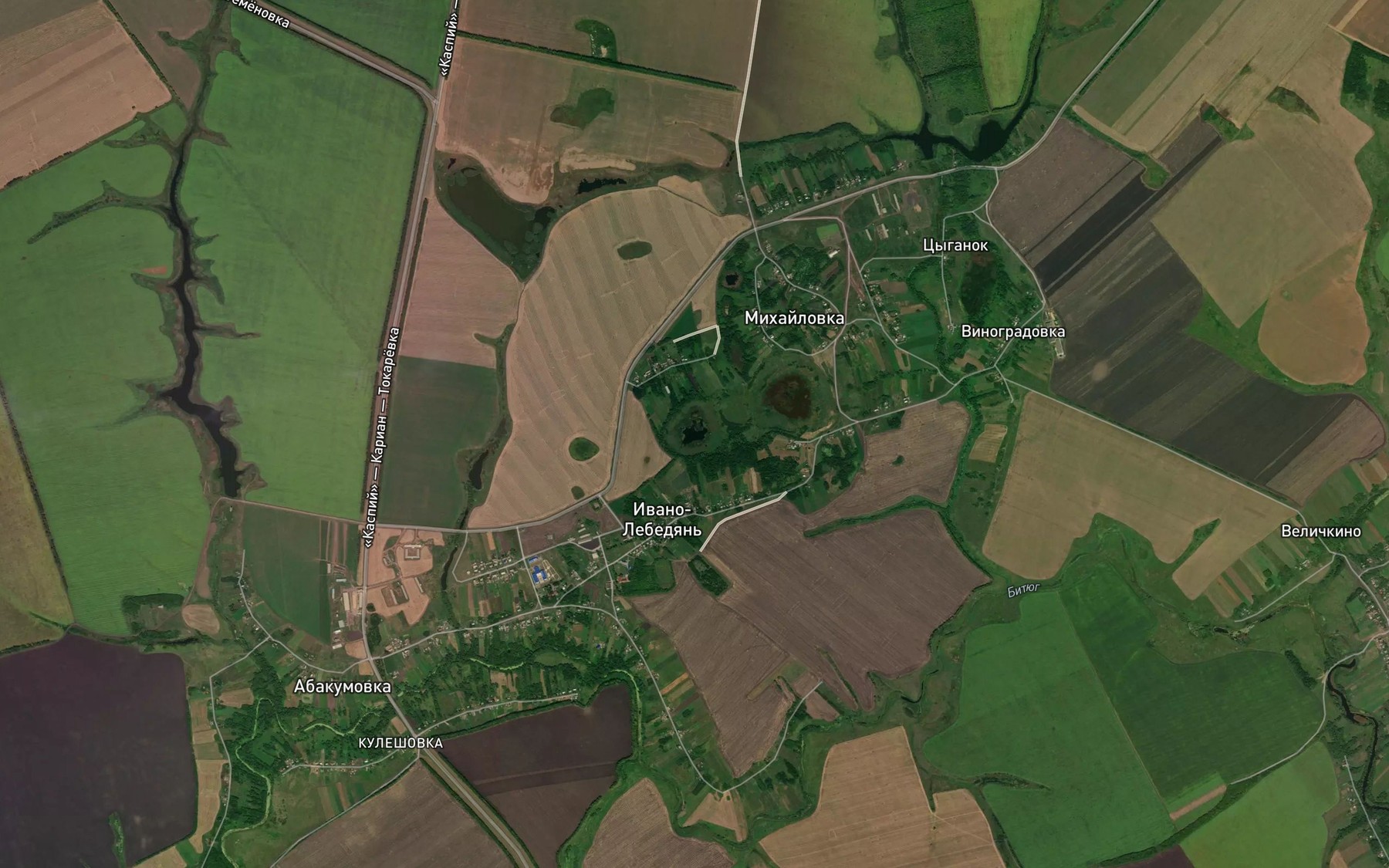 Satellite map of the Ozero Il'men'