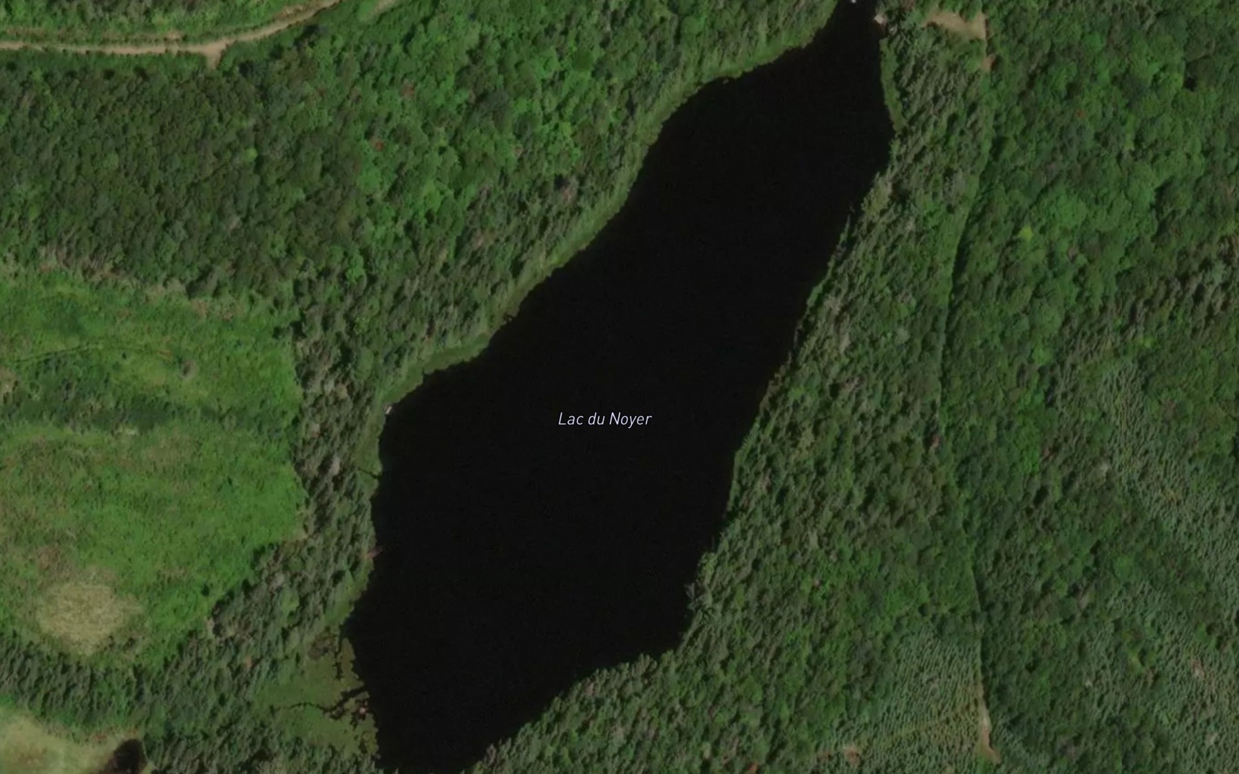 Satellite map of the Lac du Noyer