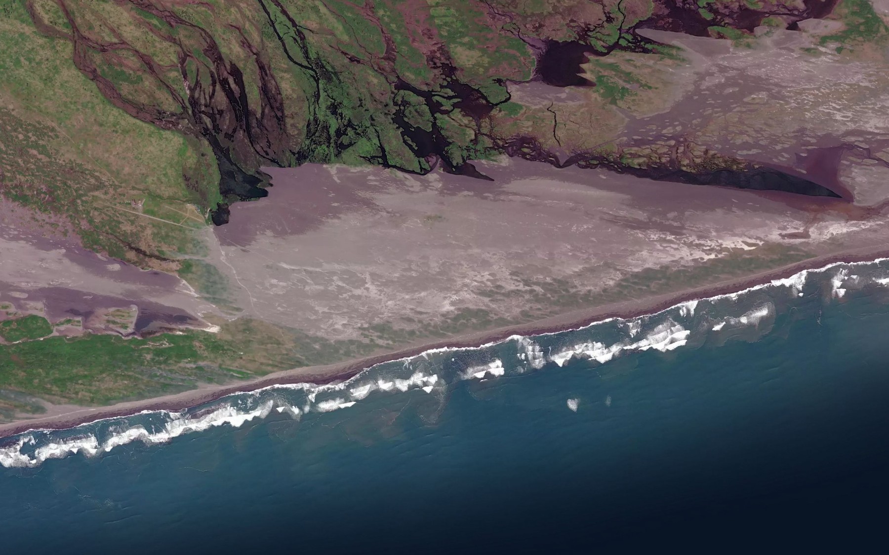 Satellite map of the Tsiu River