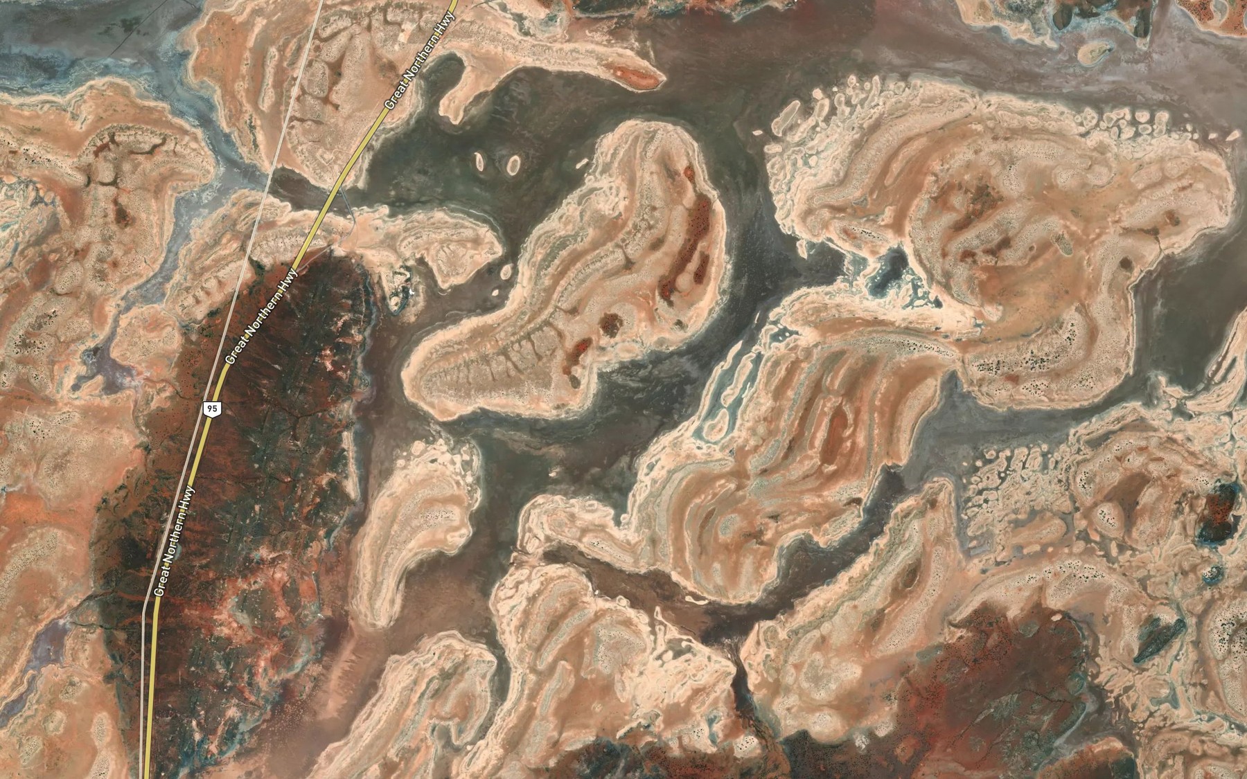 Satellite map of the Lake Austin