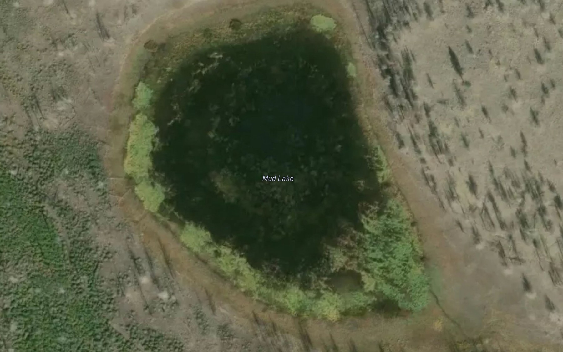 Satellite map of the Mud Lake