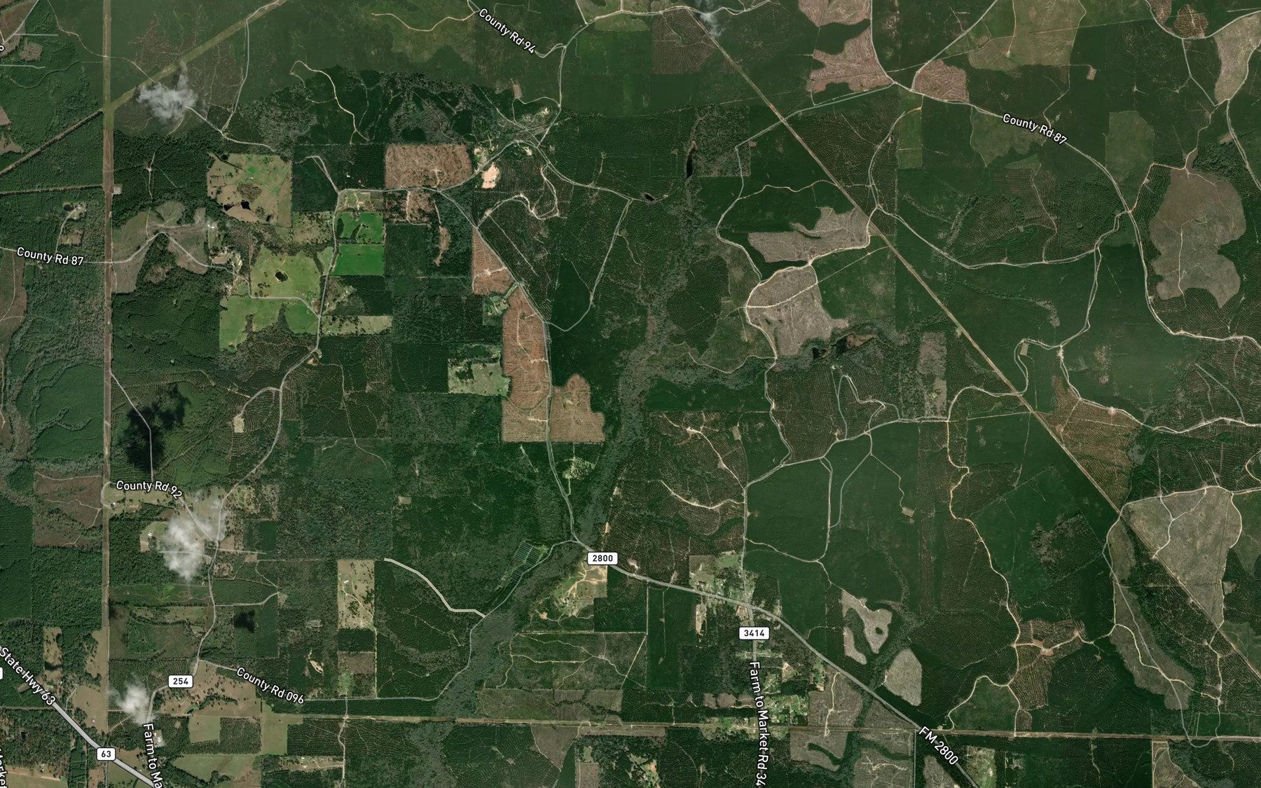 Satellite map of the Indian Creek