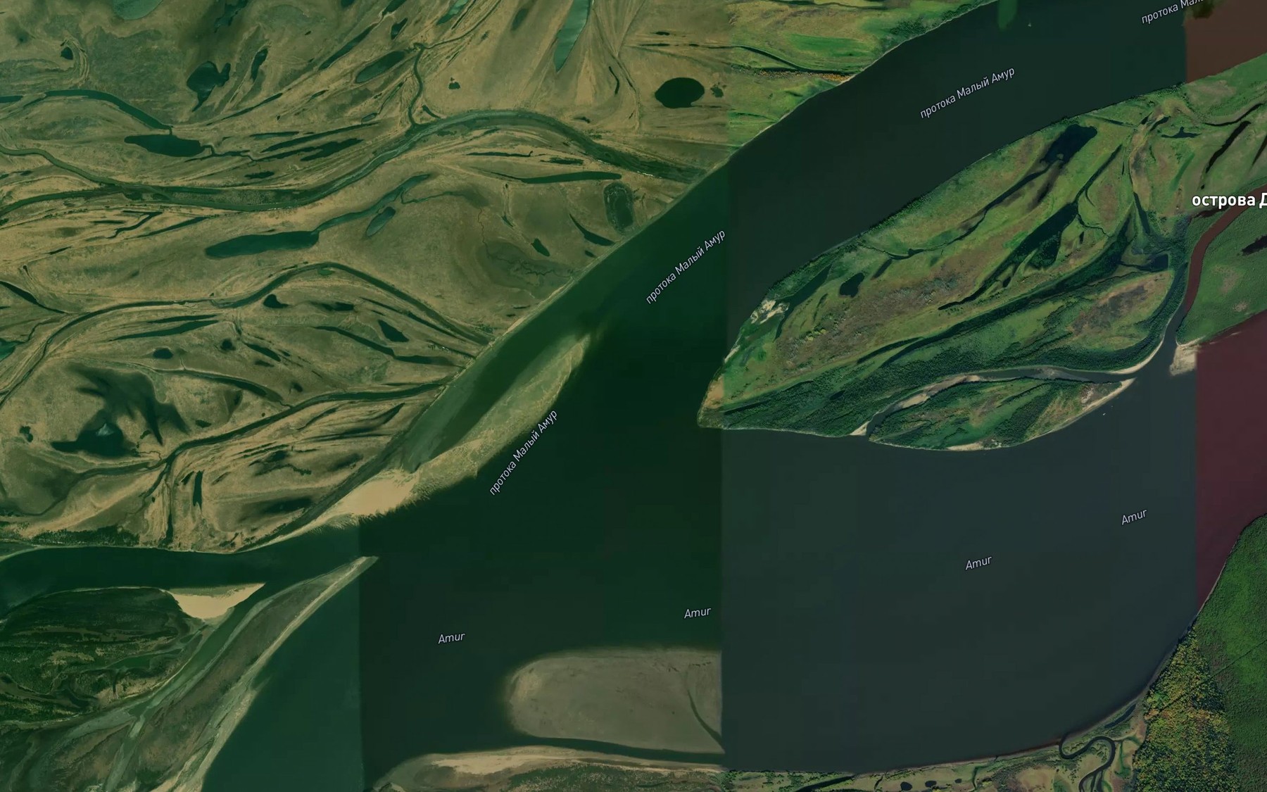 Satellite map of the Protoka Malyy Amur