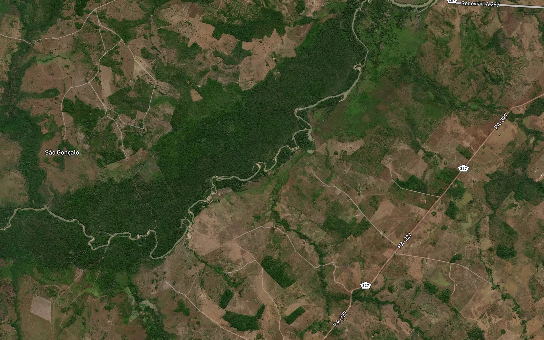 Satellite map of the Corrego Nazare