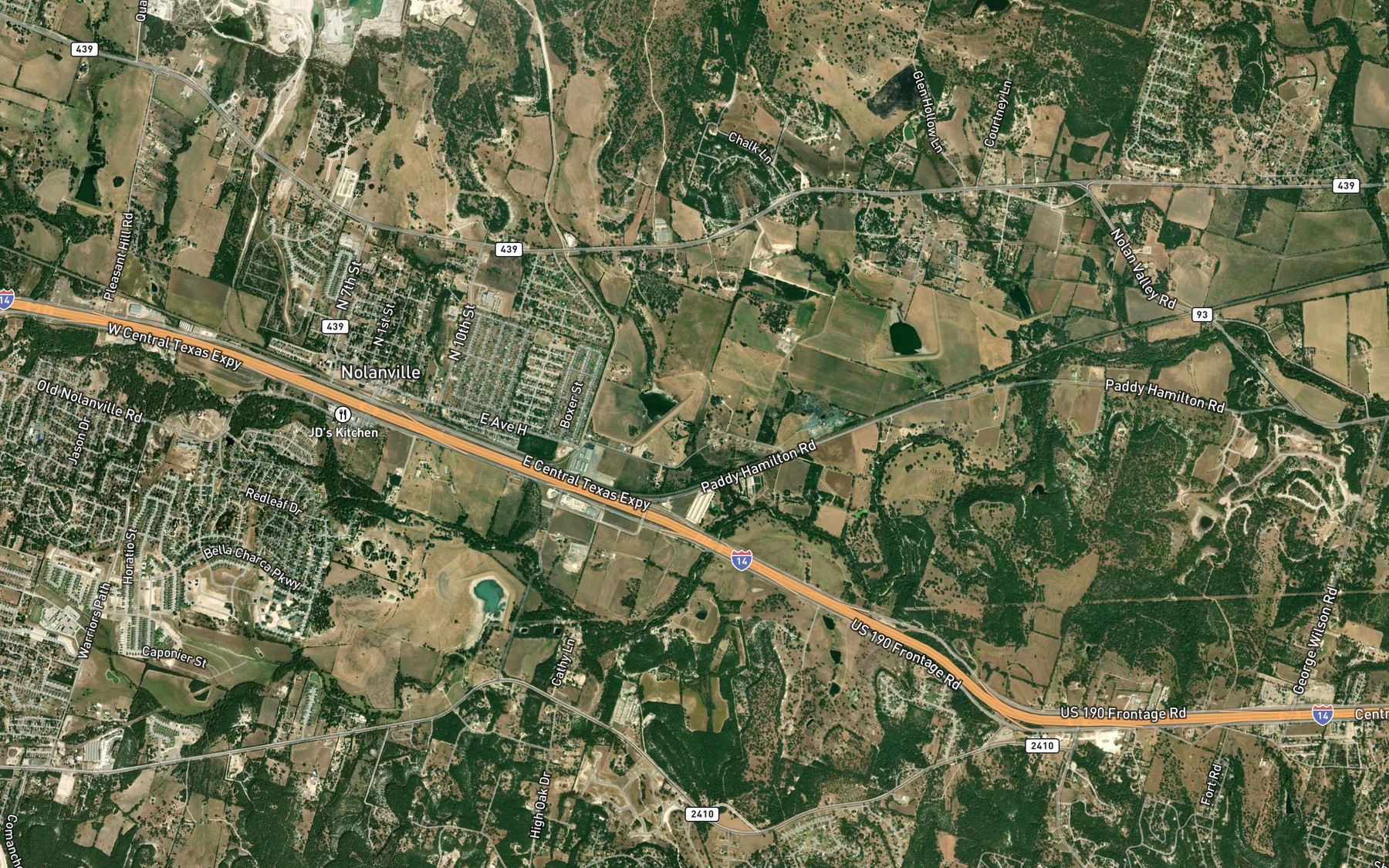 Satellite map of the Soil Conservation Service Site 11 Reservoir
