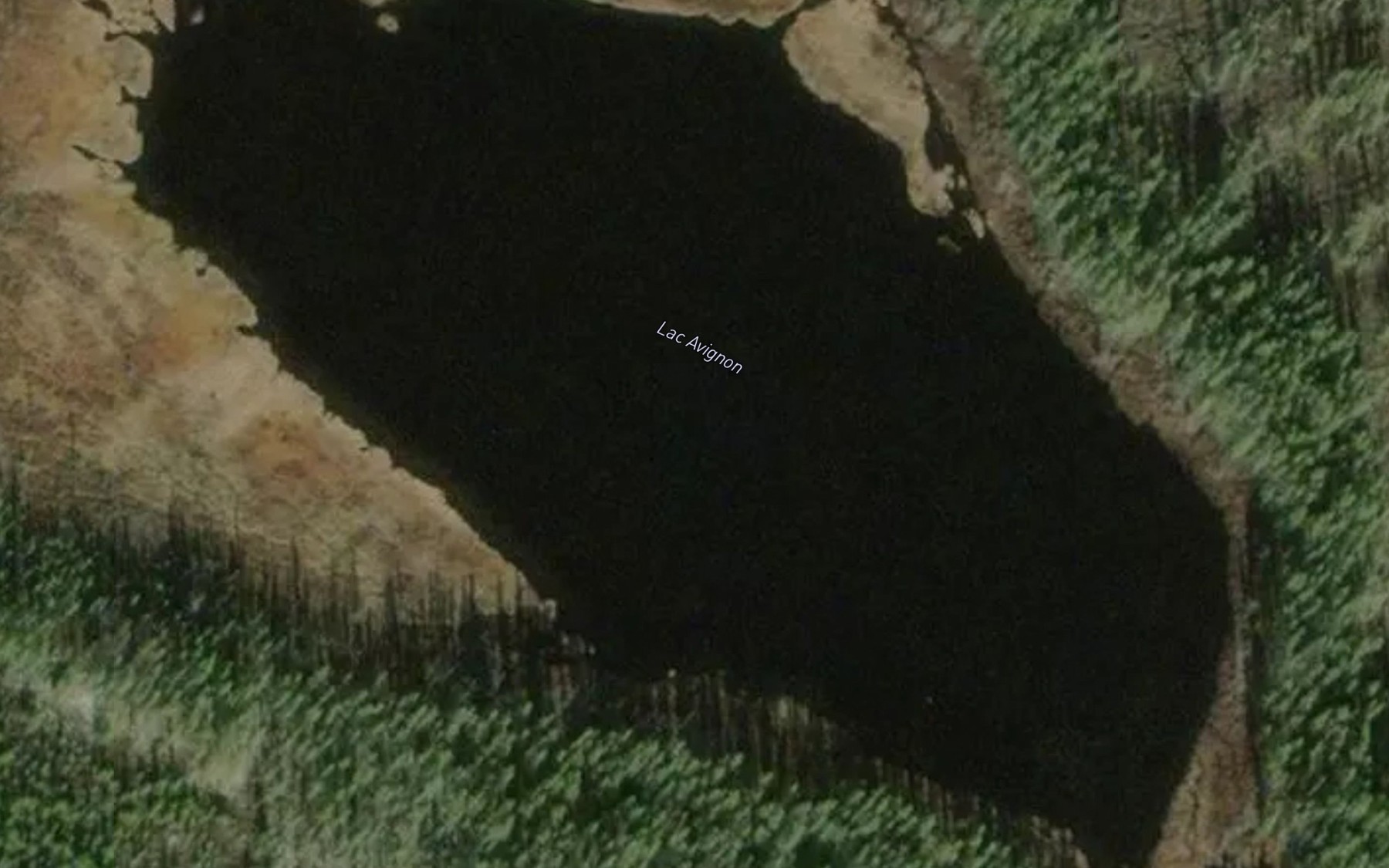 Satellite map of the Lac Avignon