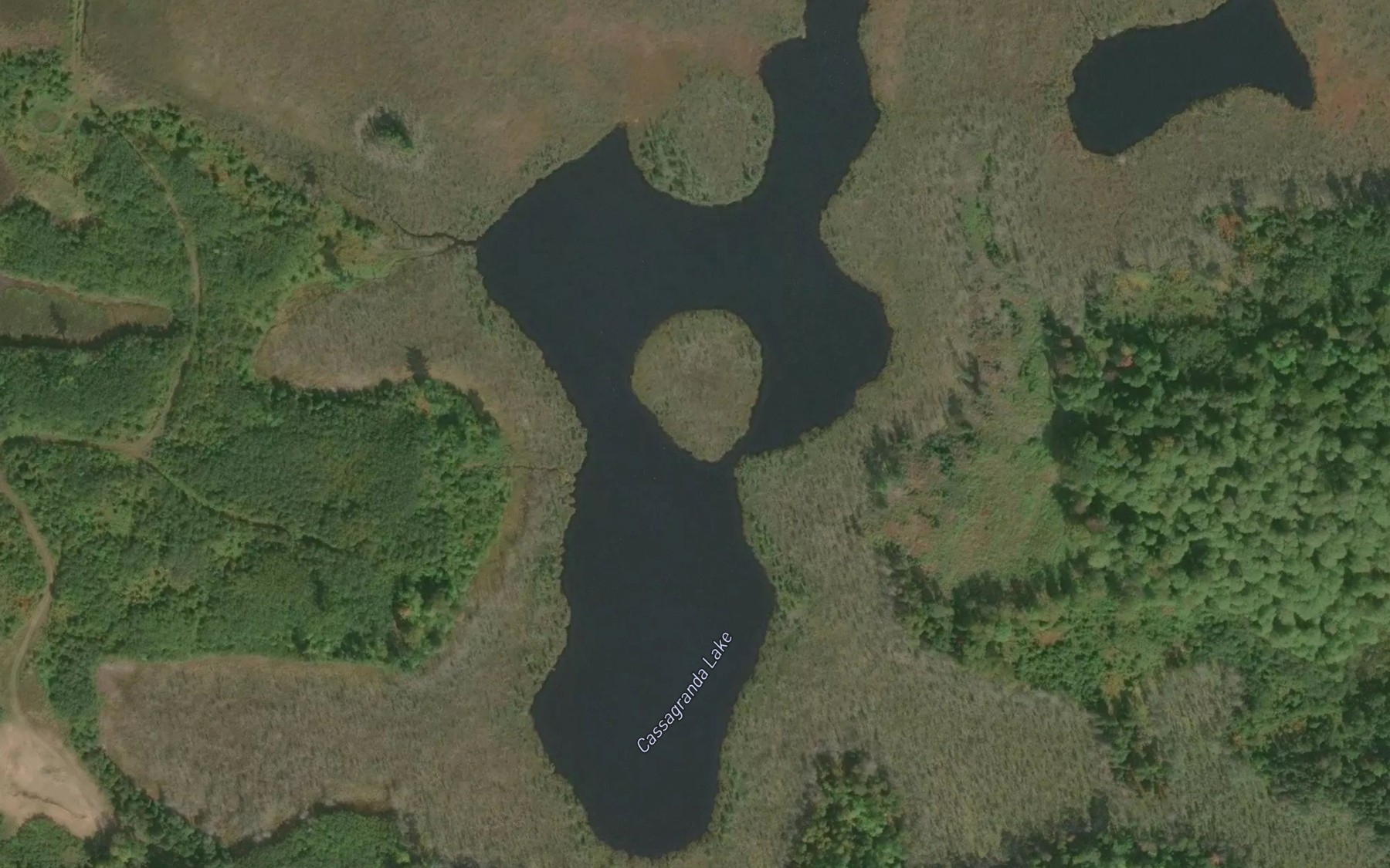Satellite map of the Cassagranda Lake