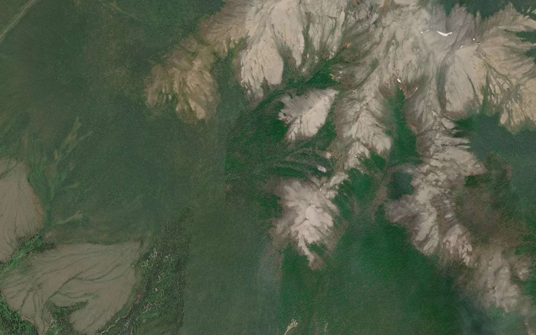 Satellite map of the Mud Creek