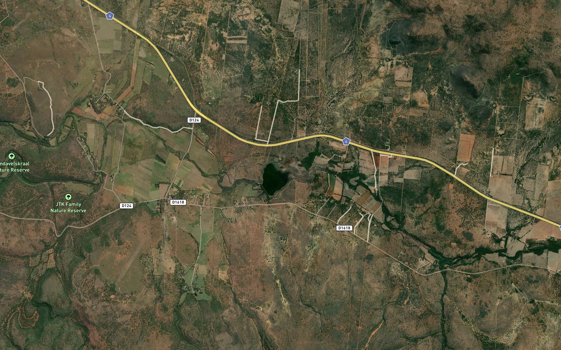 Satellite map of the Twyfelspoortdam