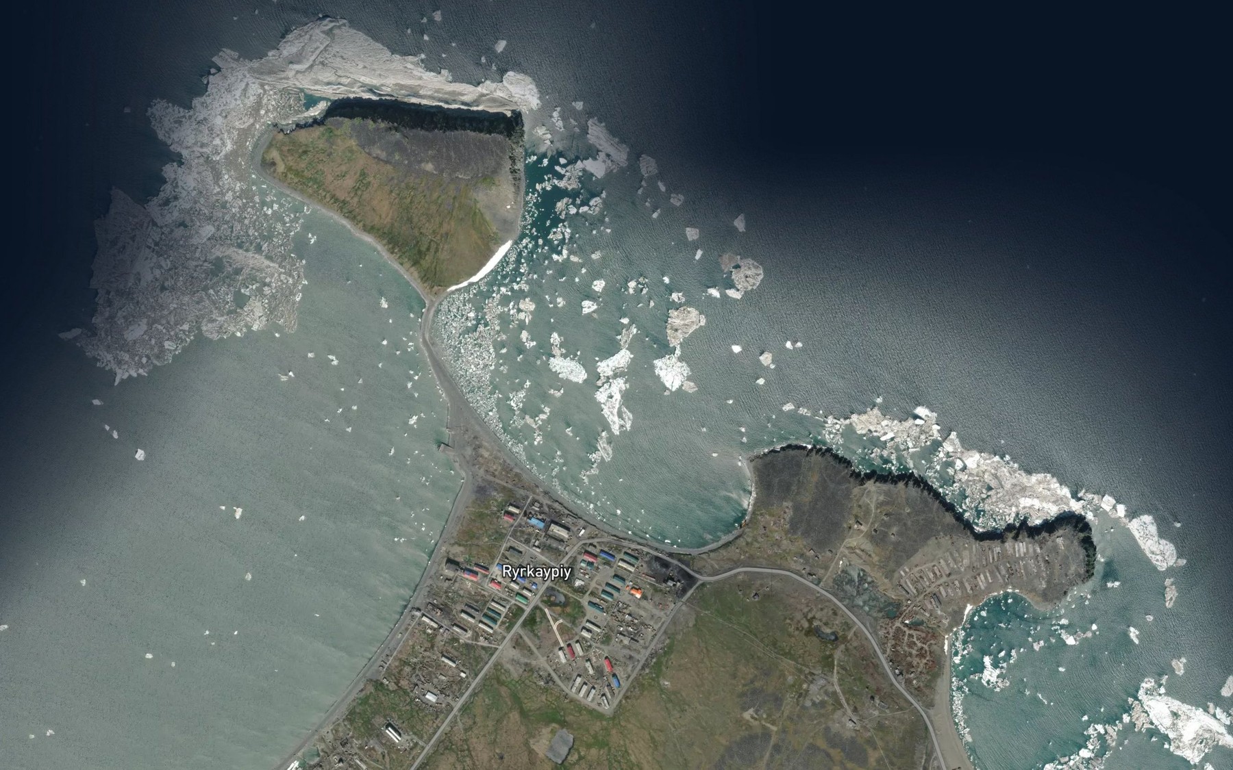 Satellite map of the Bukhta Severnaya