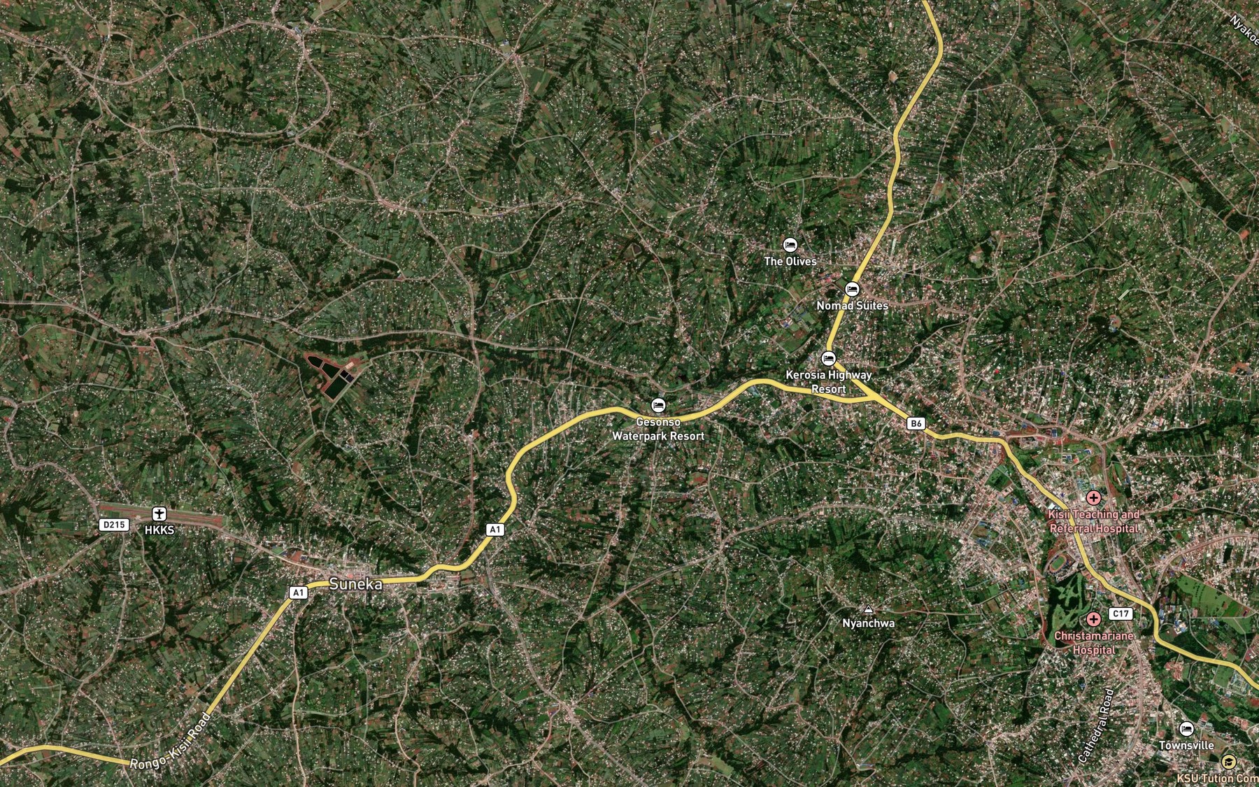 Satellite map of the Kimira
