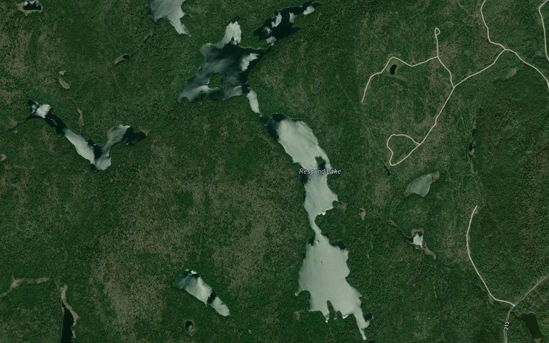 Satellite map of the Resound Lake