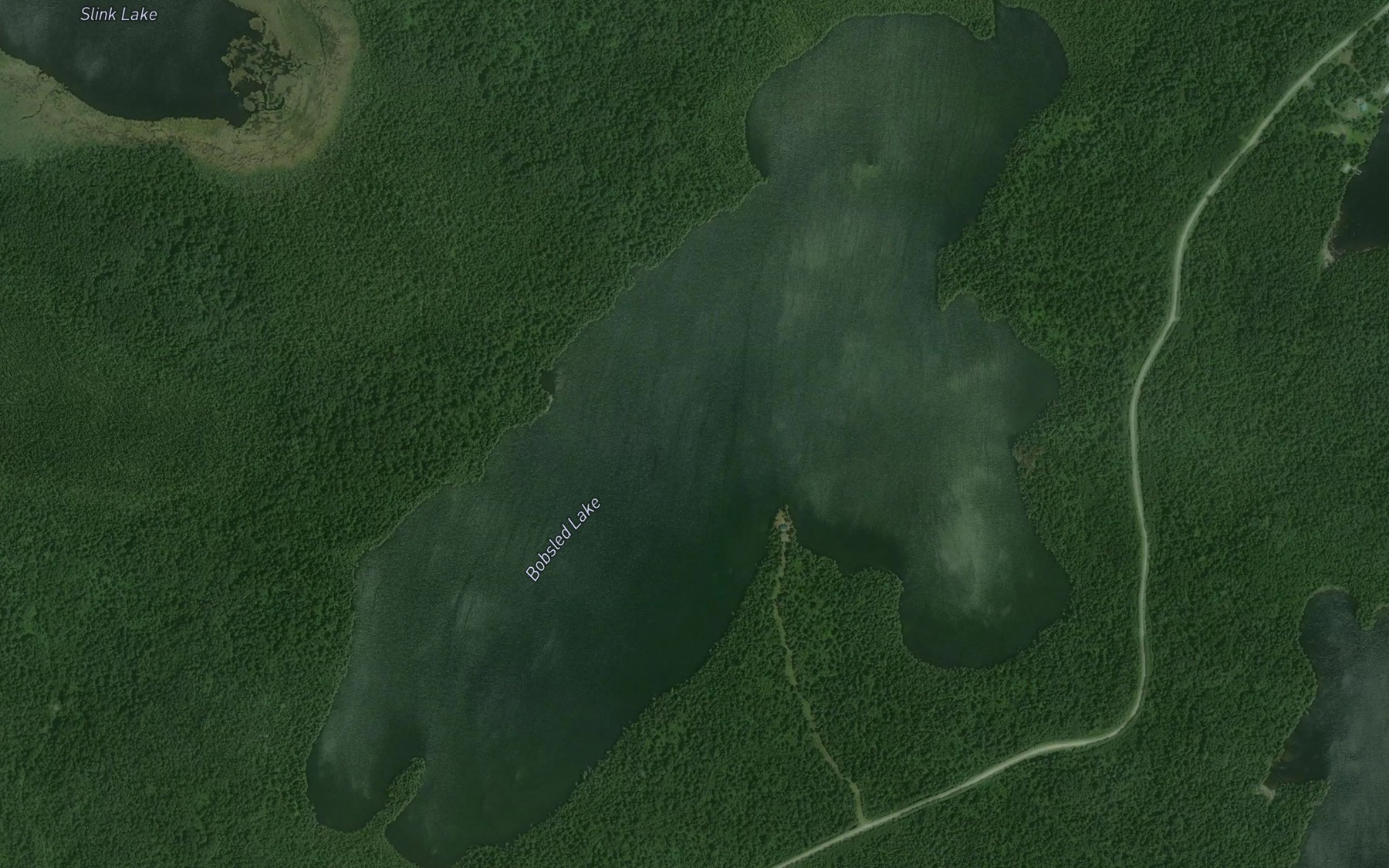 Satellite map of the Bobsled Lake