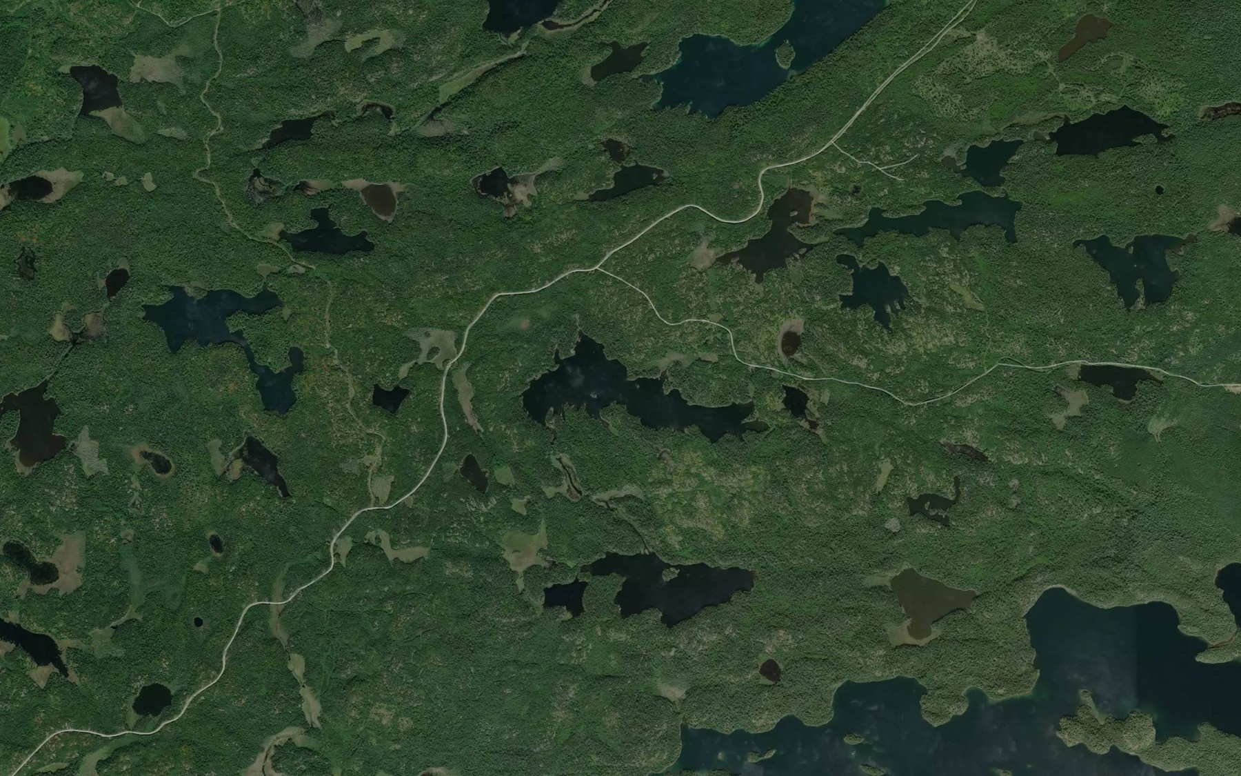 Satellite map of the Little Trout Lake