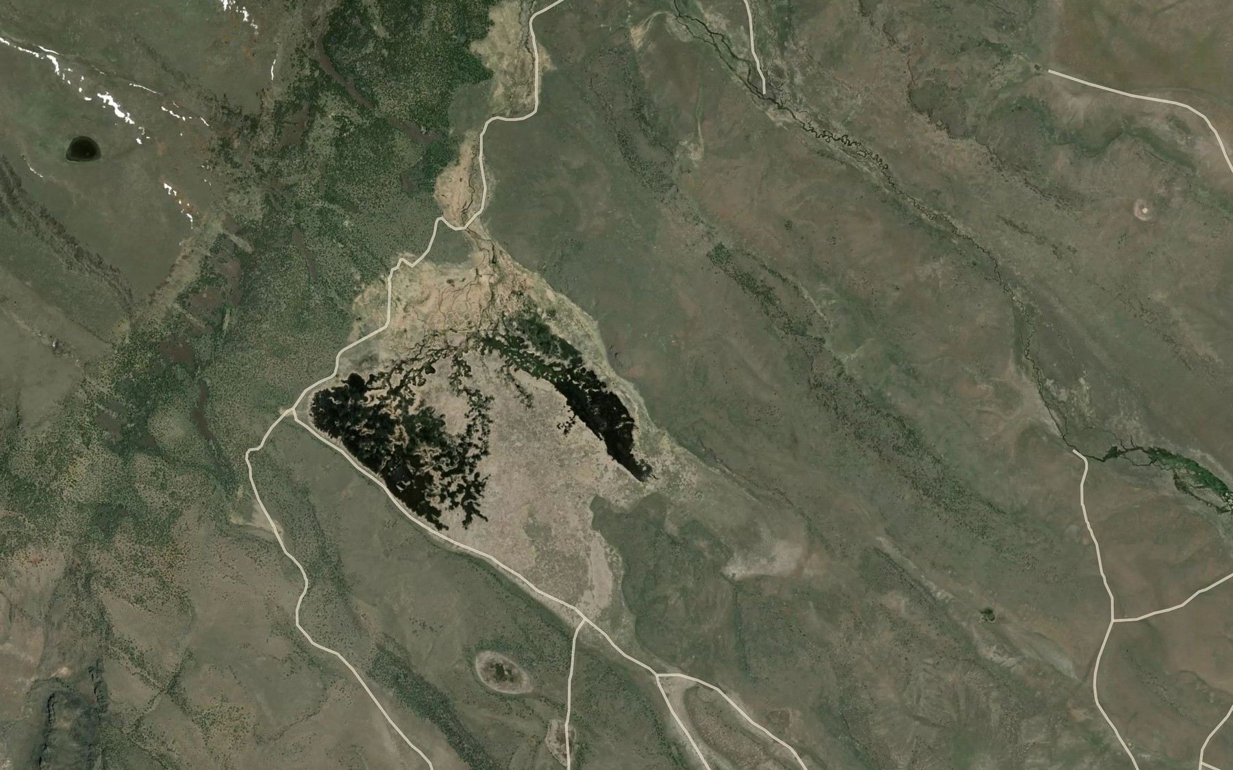 Satellite map of the Warner Creek