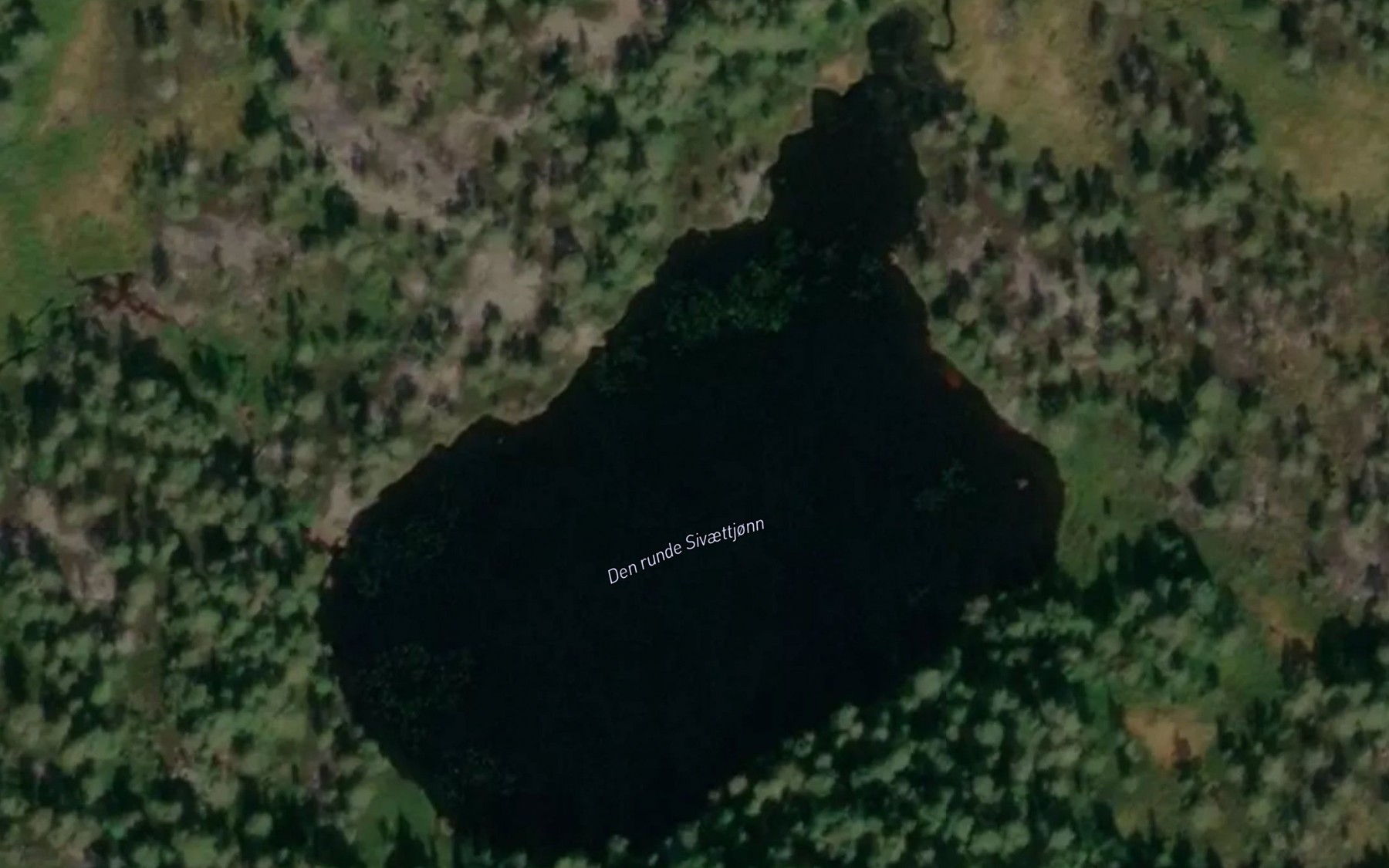 Satellite map of the Den runde Sivaettjorn