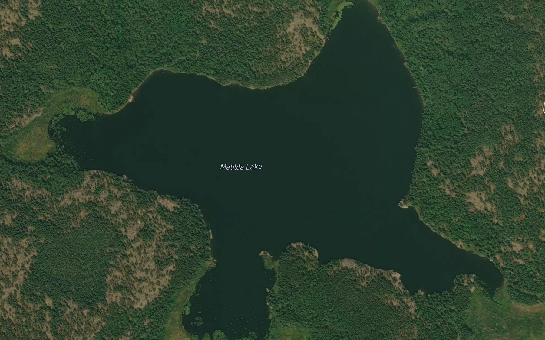 Satellite map of the Matilda Lake