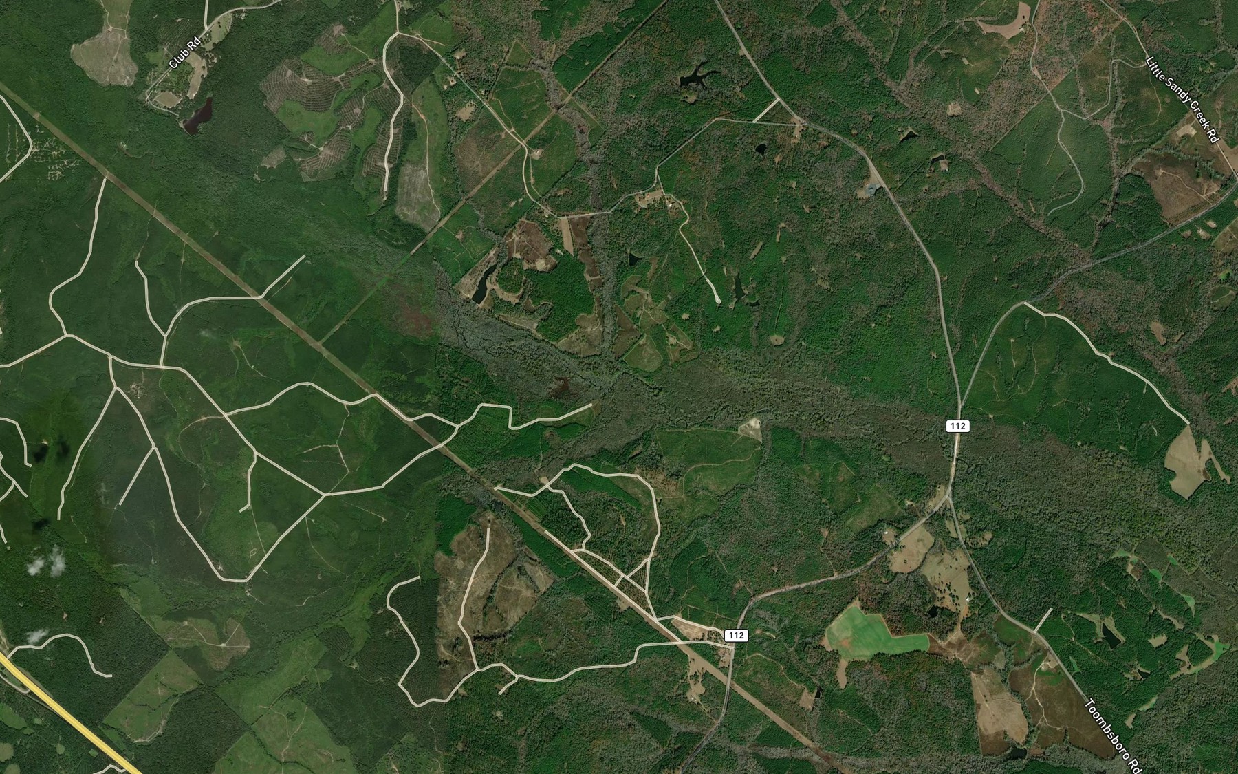 Satellite map of the Beaverdam Branch