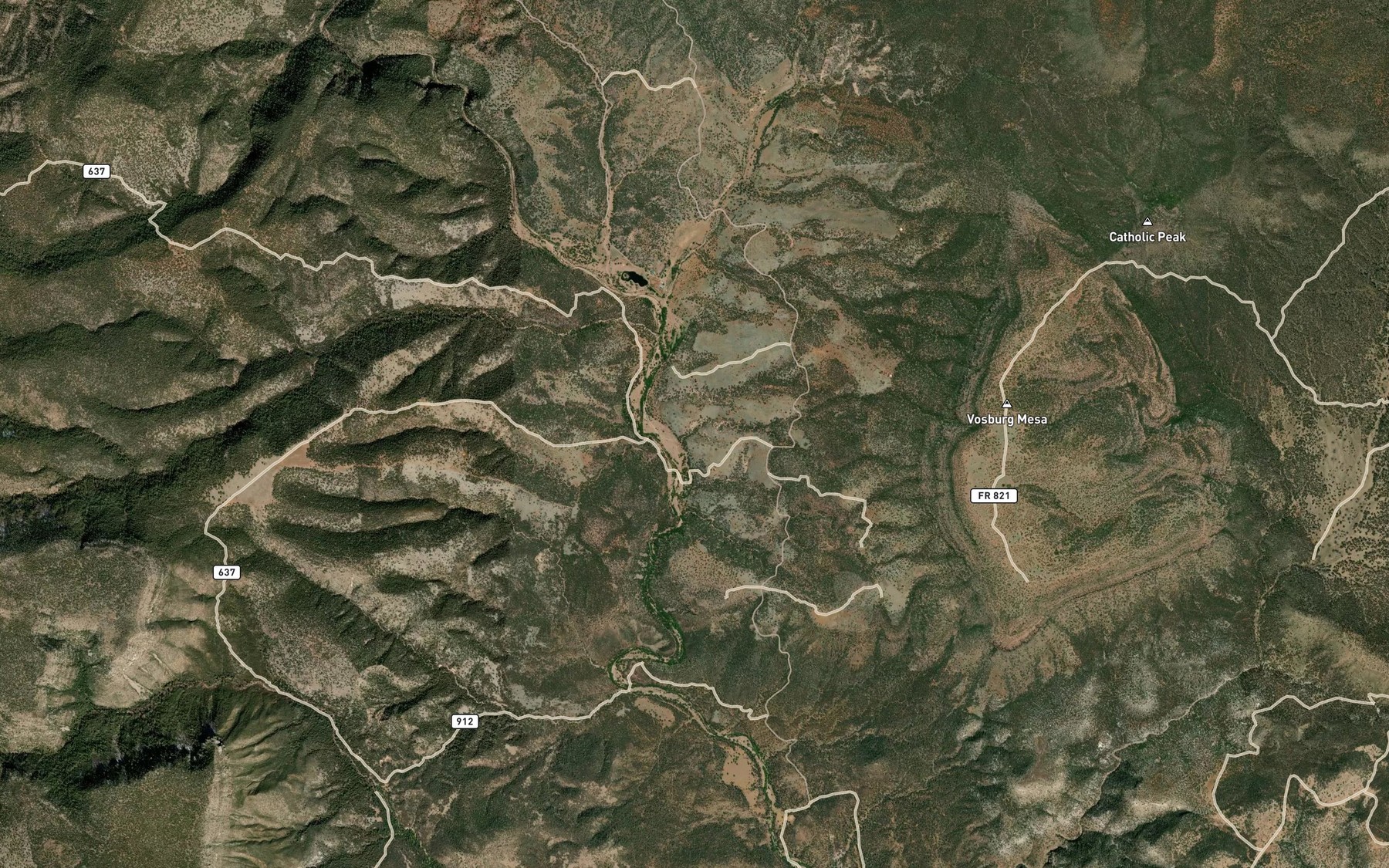 Satellite map of the Creek Spring