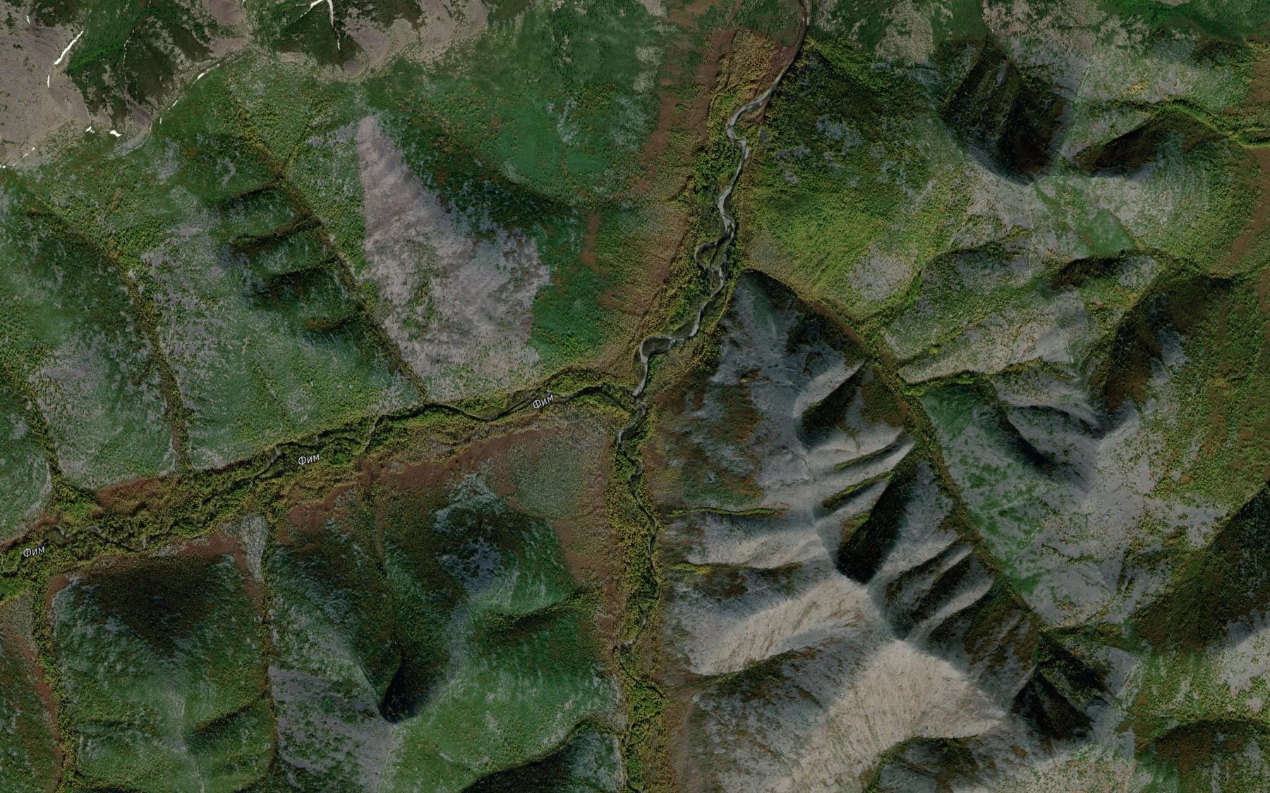 Satellite map of the Fim