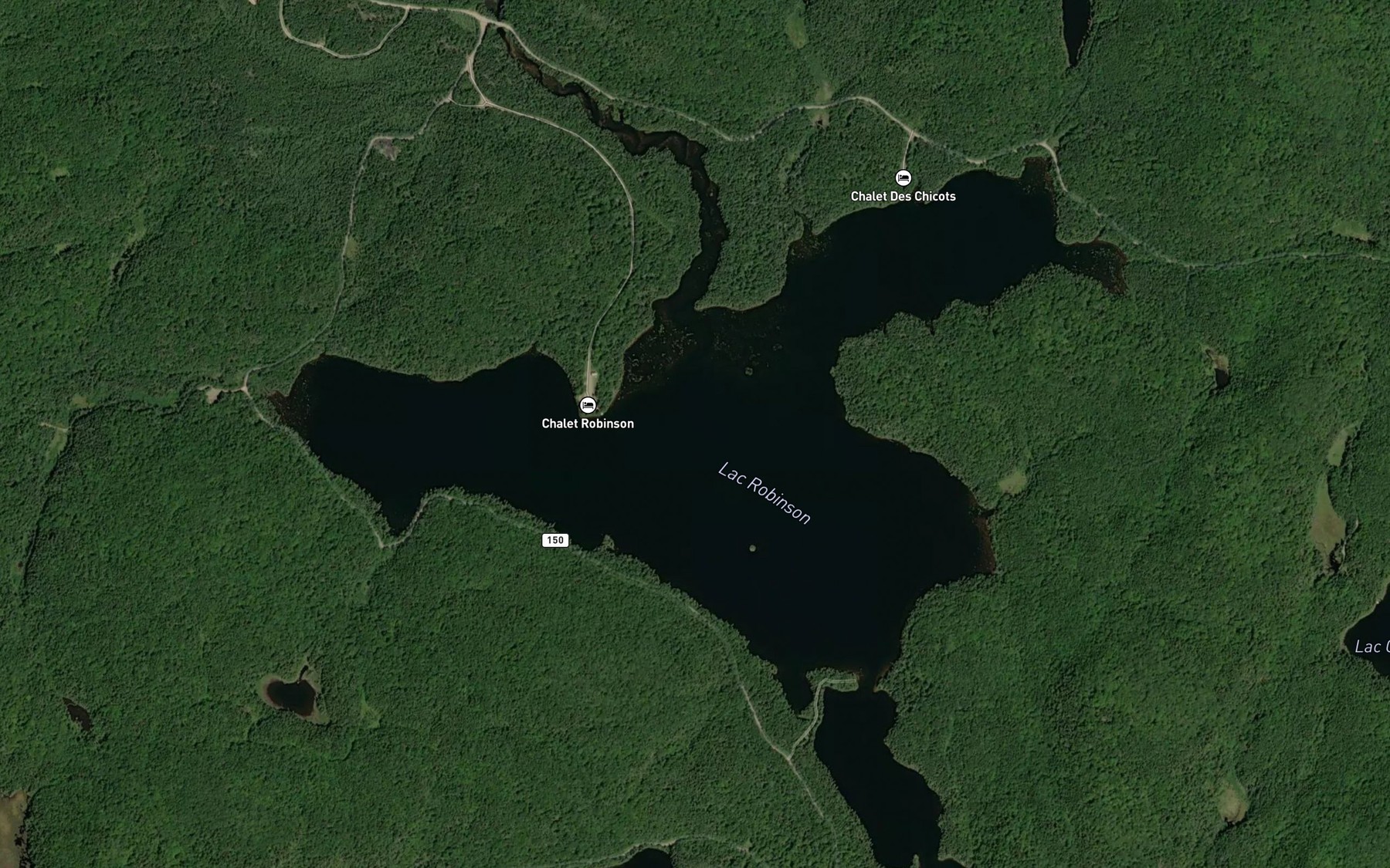 Satellite map of the Lac Robinson