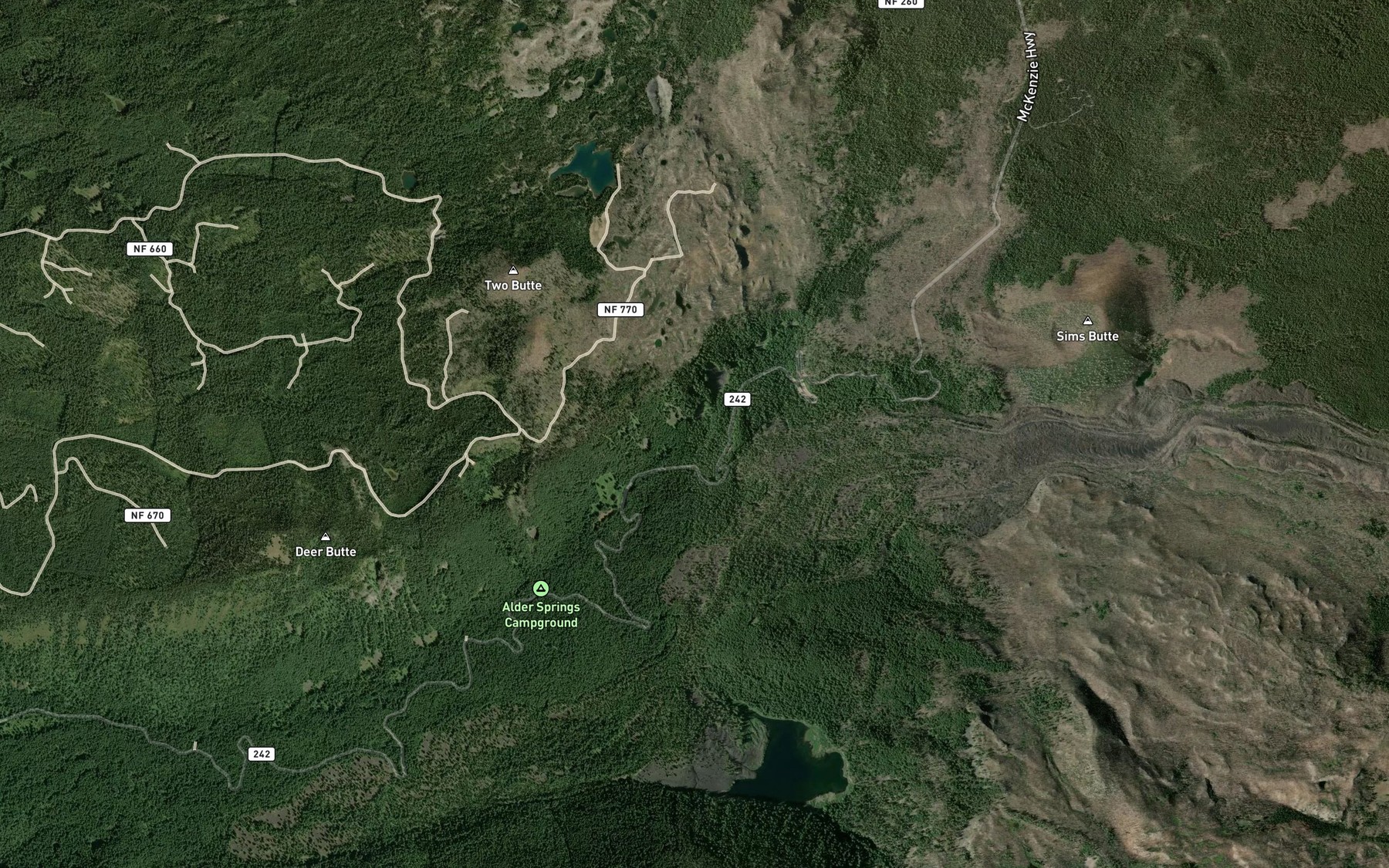 Satellite map of the Butler Spring