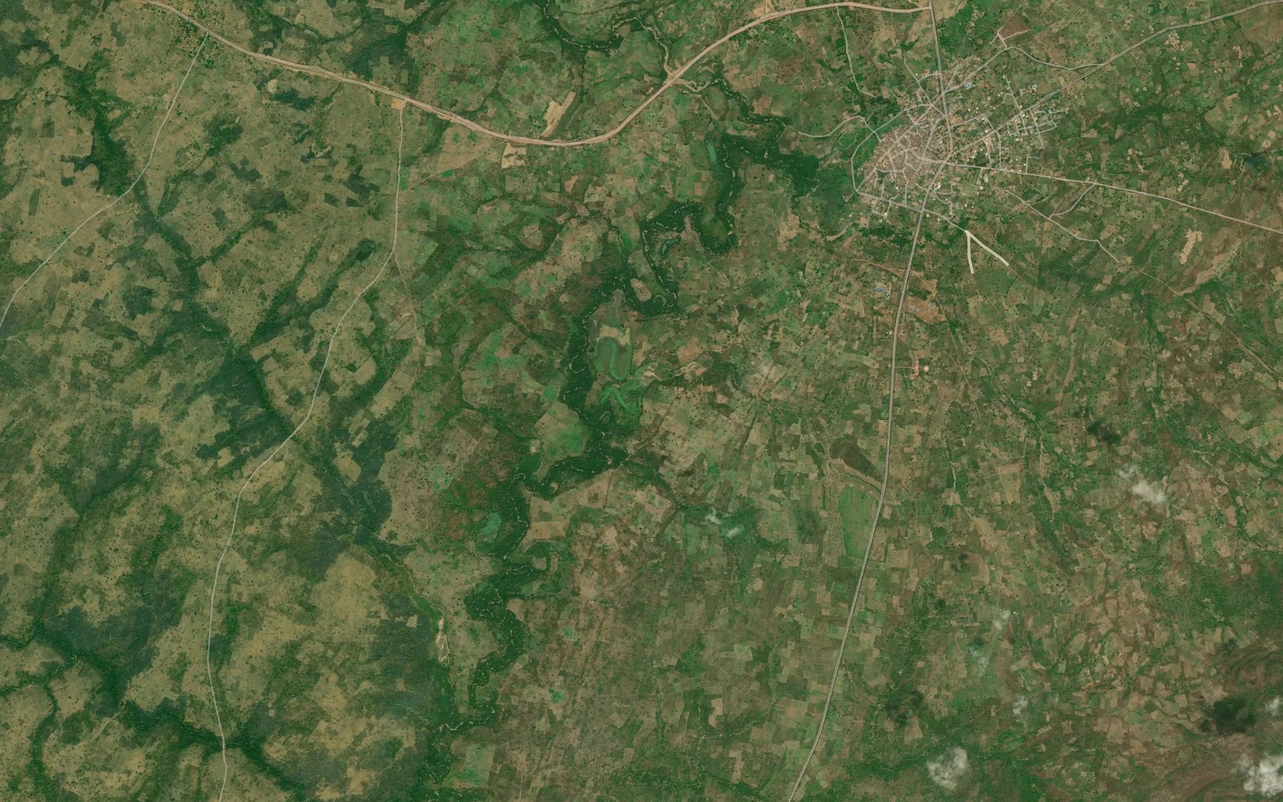 Satellite map of the River Akinakwa